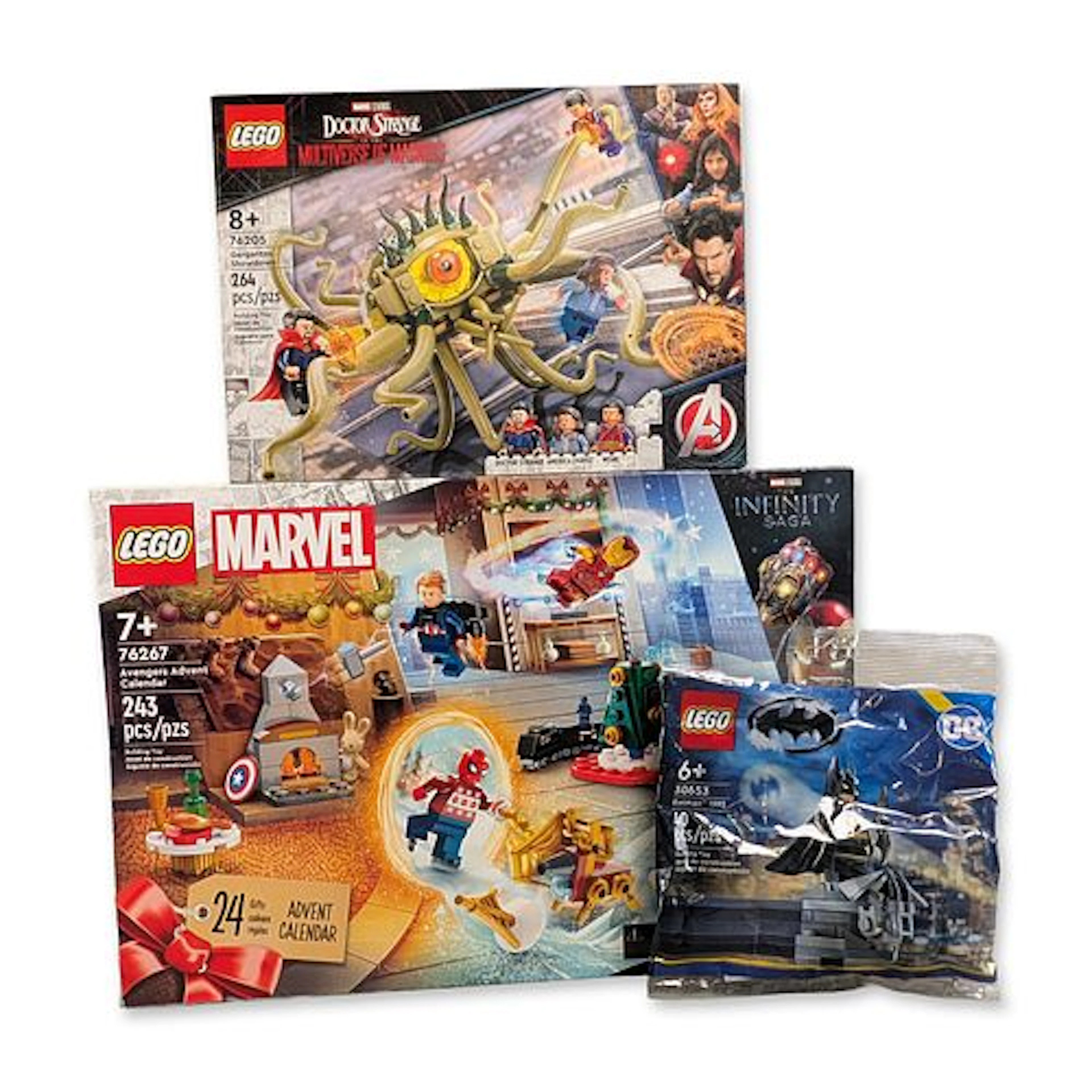 3pc LEGO Marvel & DC Building Sets - 30653, 76205, & 76267