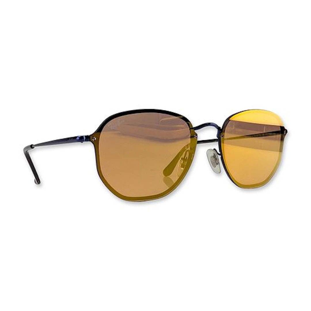 Ray-Ban Blaze Hexagonal Blue Metal Sunglasses