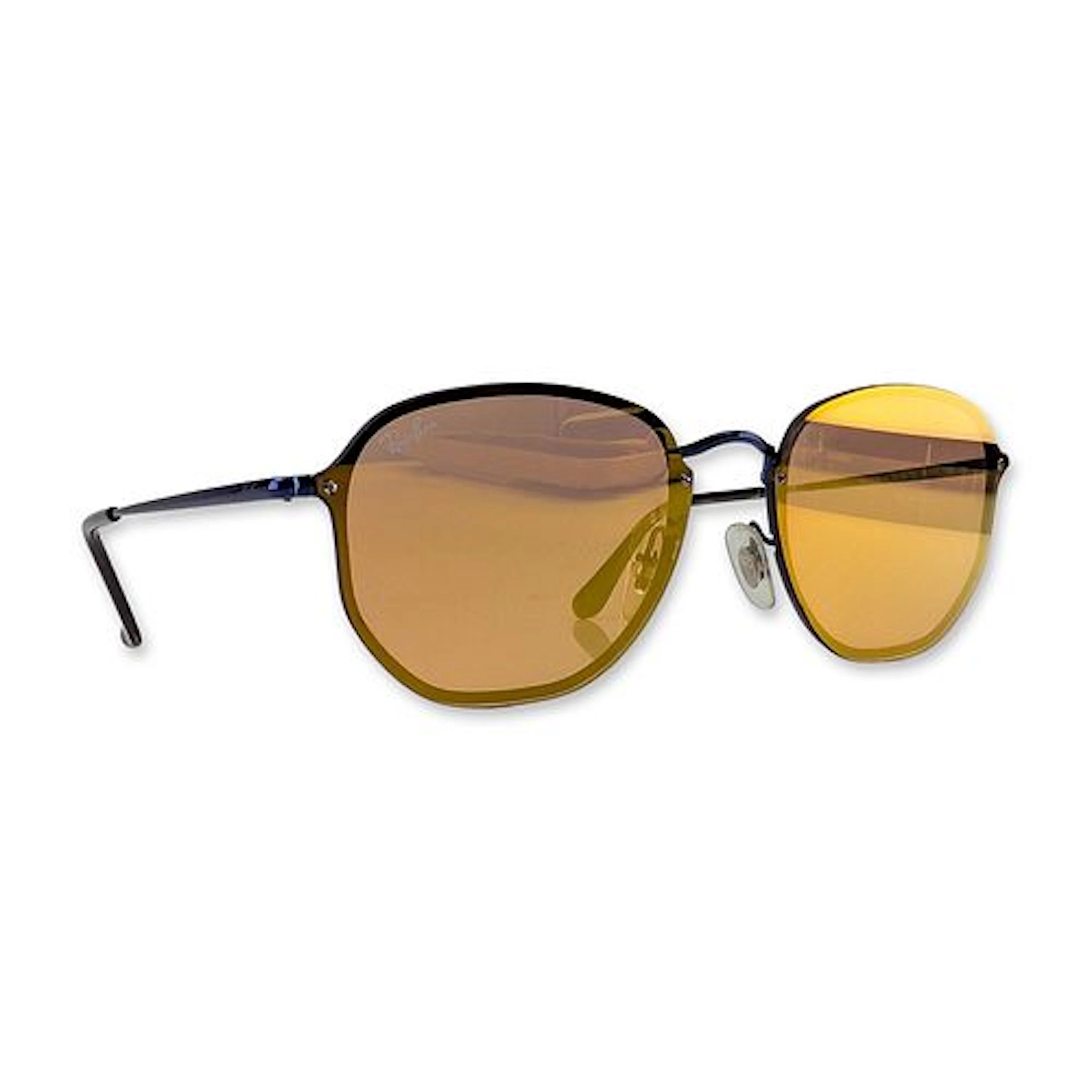 Ray-Ban Blaze Hexagonal Blue Metal Sunglasses