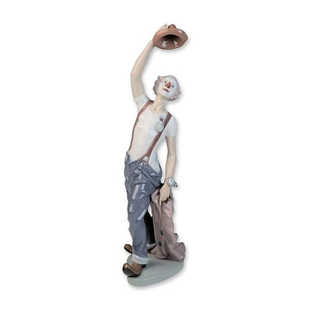 Lladro Porcelain Figurine, Hats Off To Fun 01005765