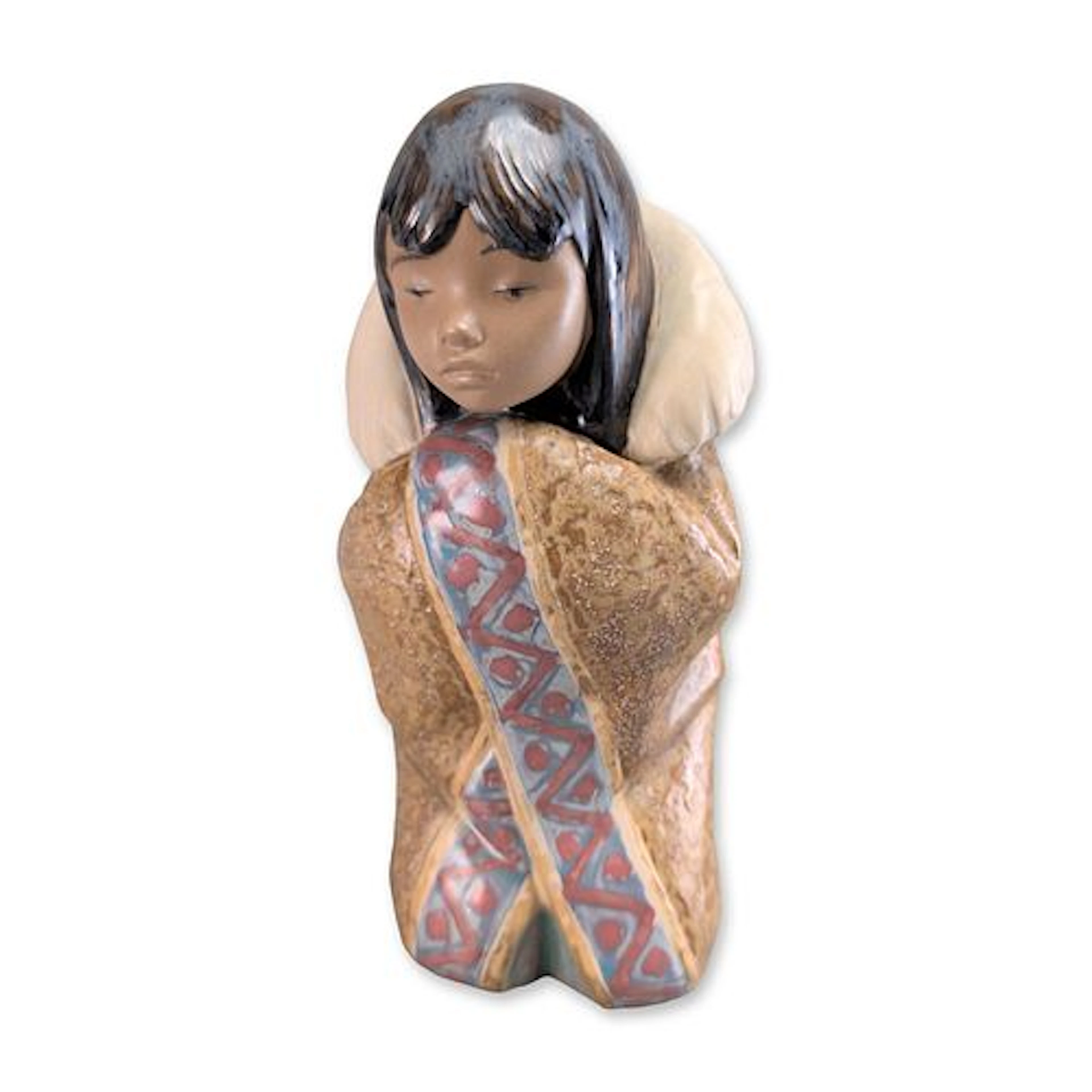 Lladro Spain Gres Arctic Winter Girl Figurine, Model 2156