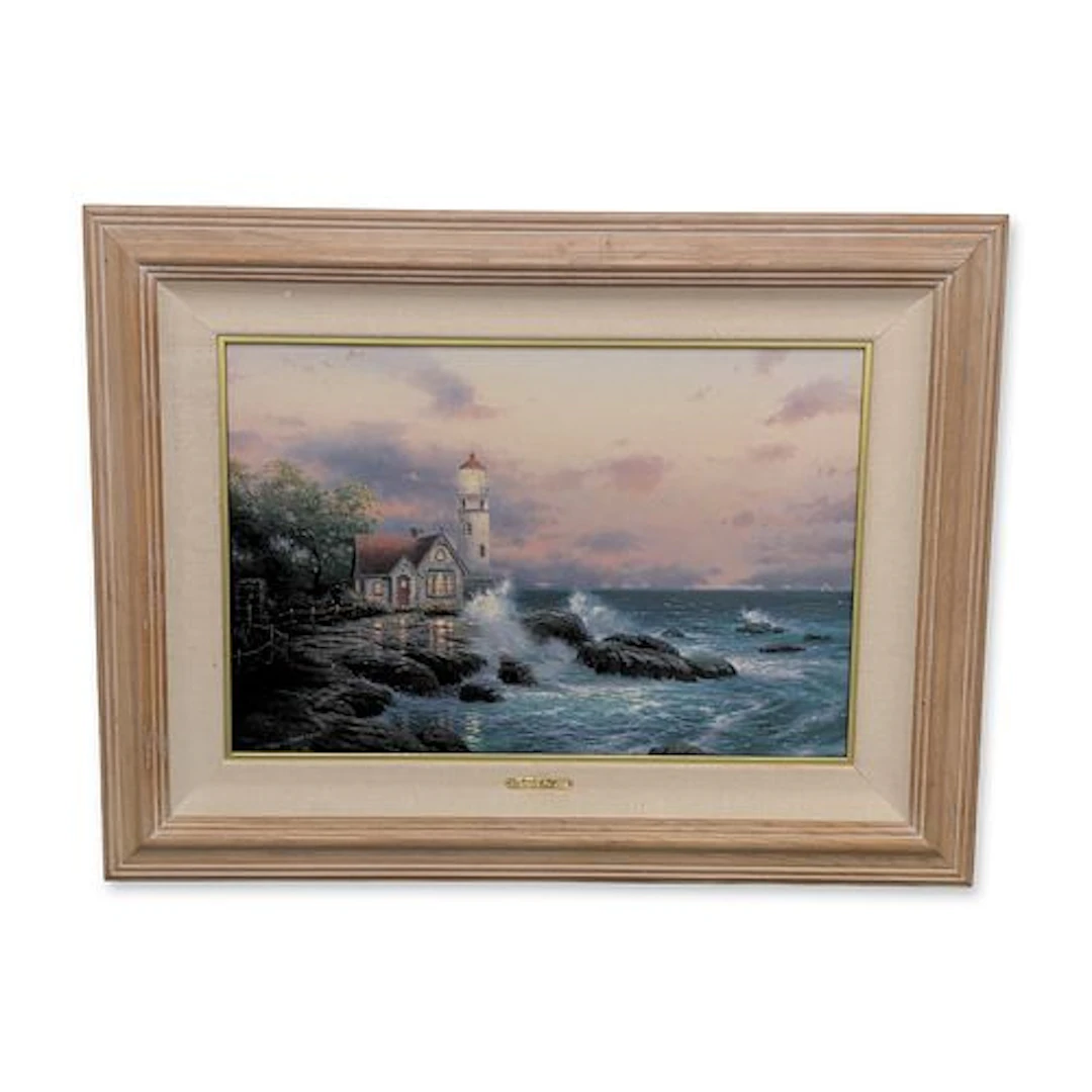 Thomas Kinkade Framed Seaside Memories I Offset Lithograph, Beacon of Hope