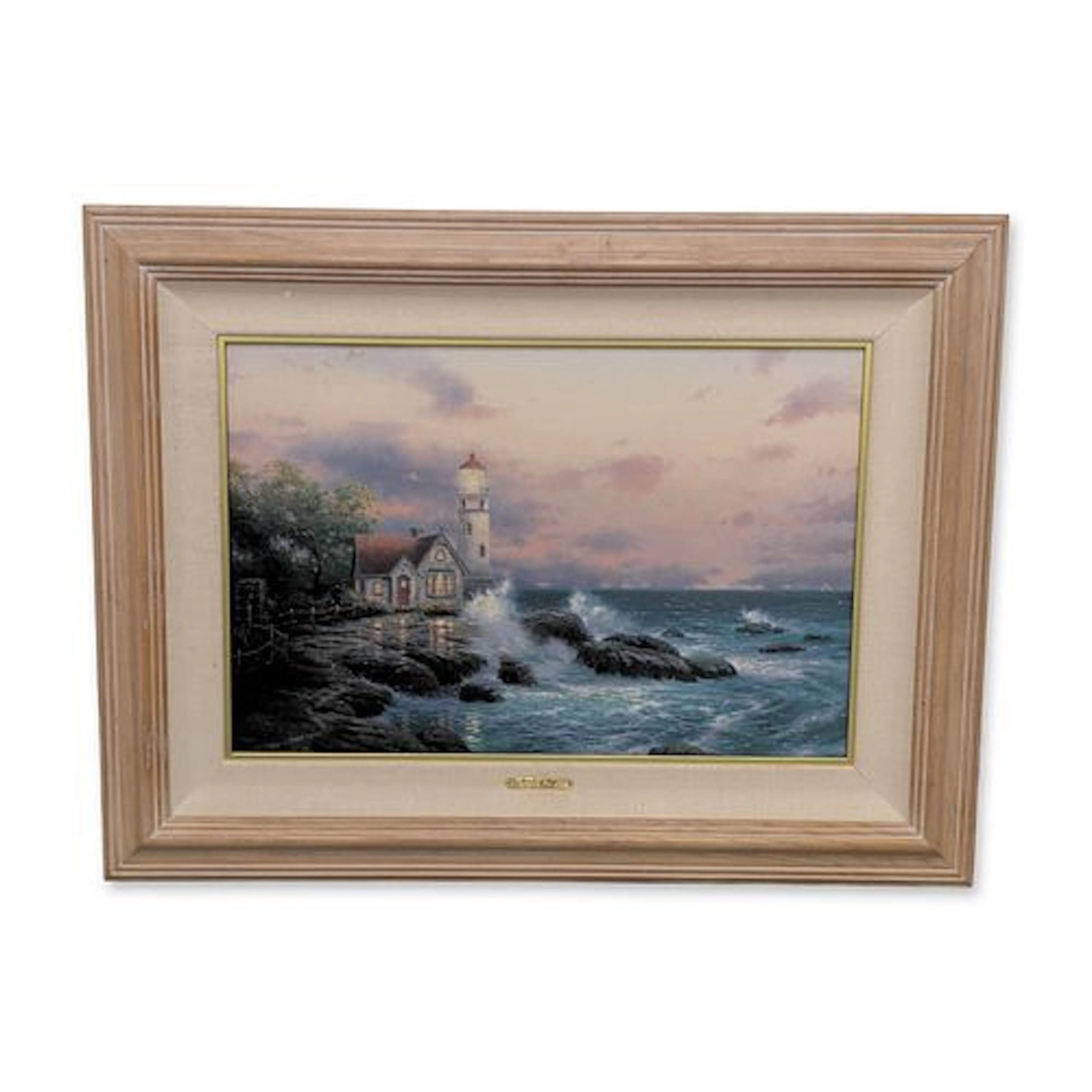 Thomas Kinkade Framed Seaside Memories I Offset Lithograph, Beacon of Hope