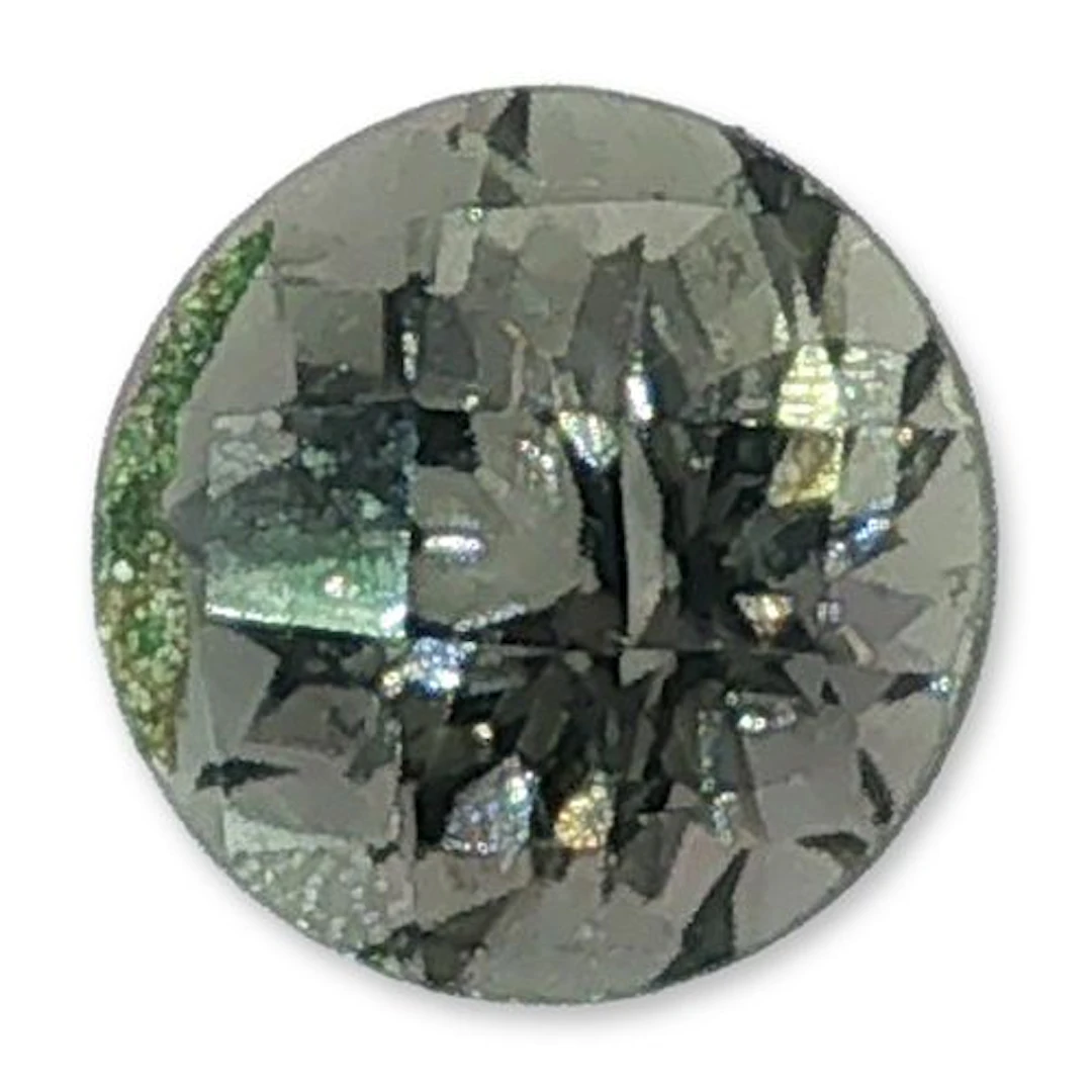 Round Cut Greenish Gray Loose Gemstone