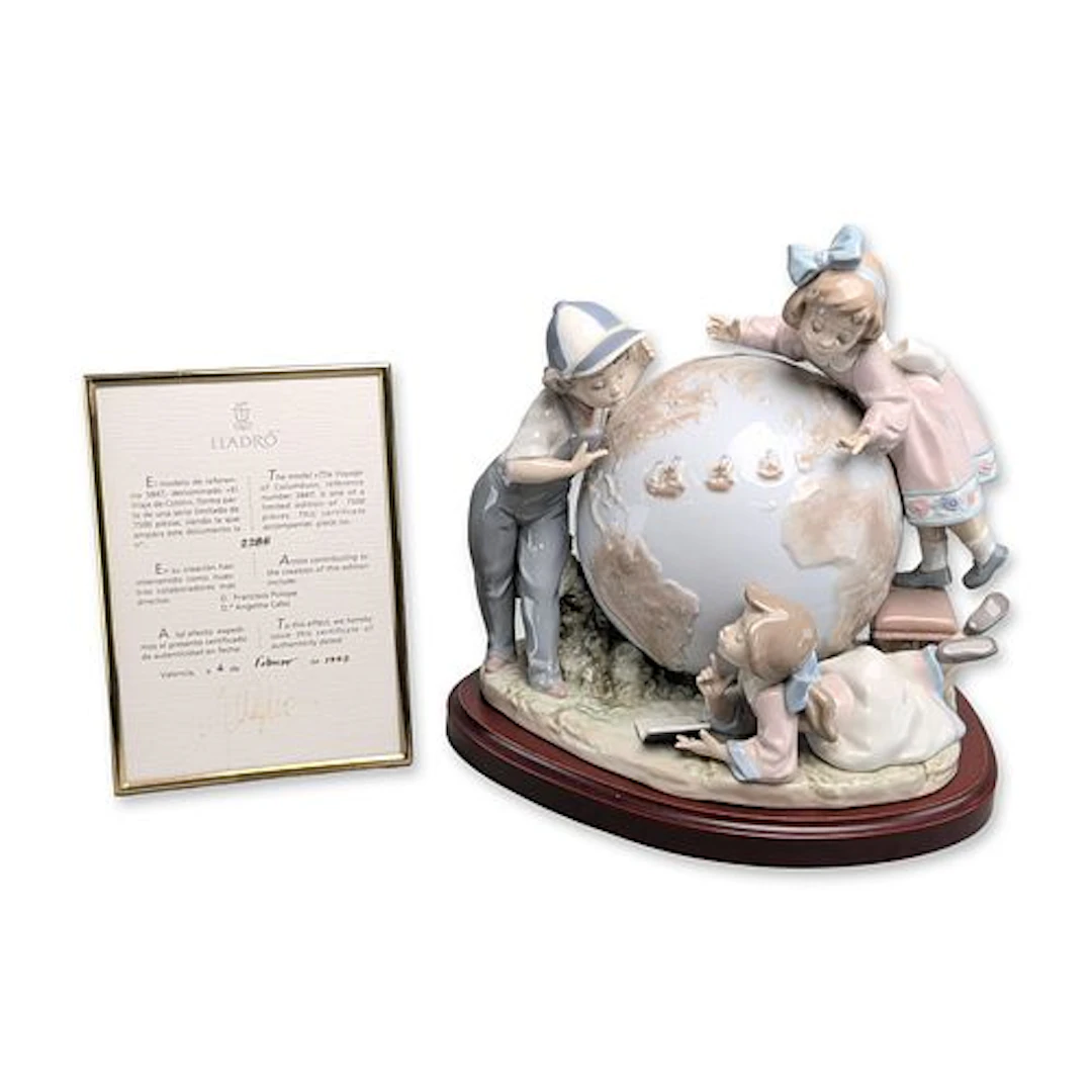3pc Lladro Limited Edition Porcelain Figurine, The Voyage of Columbus