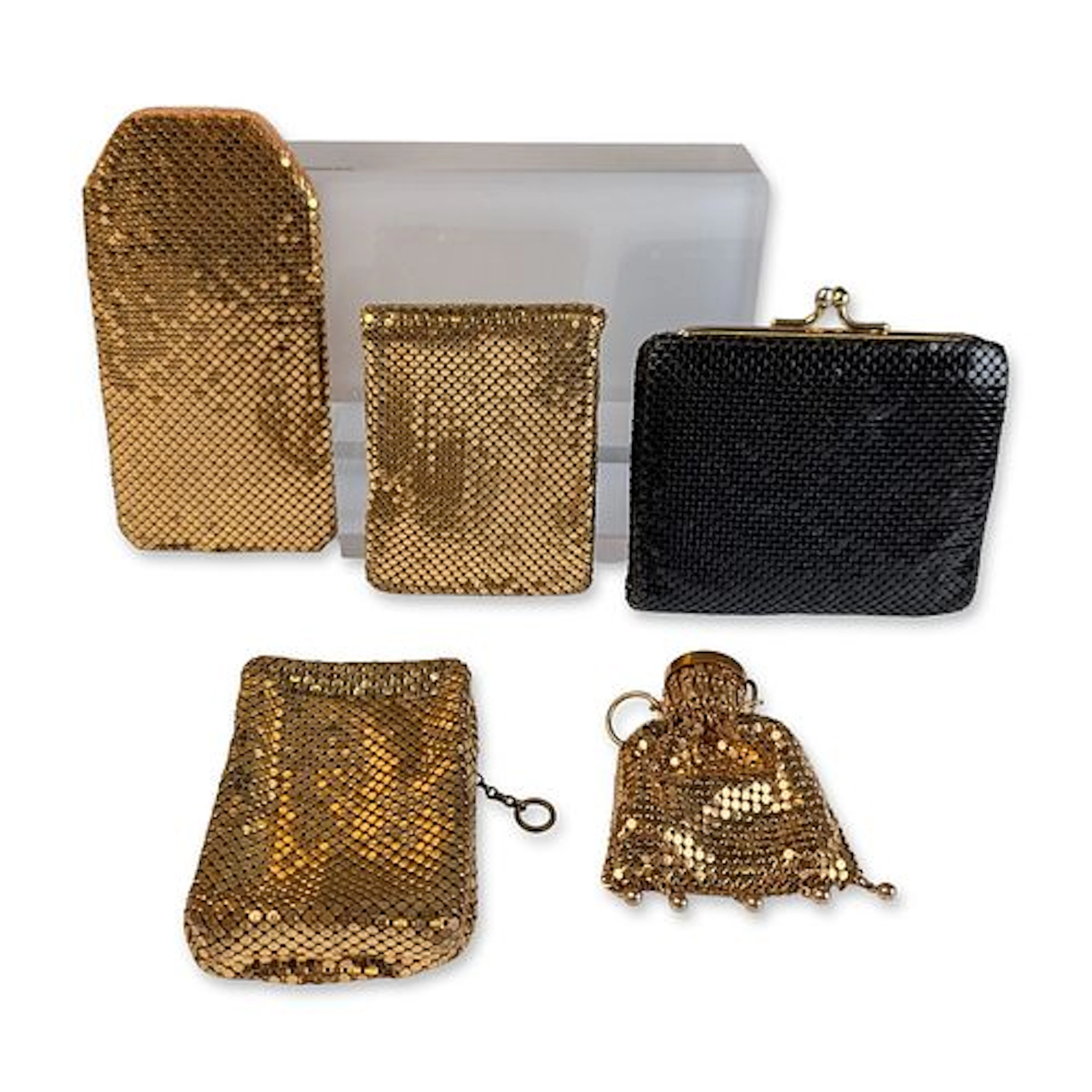 5pc Collection of Whiting and Davis Metal Mesh Wallet and Personal