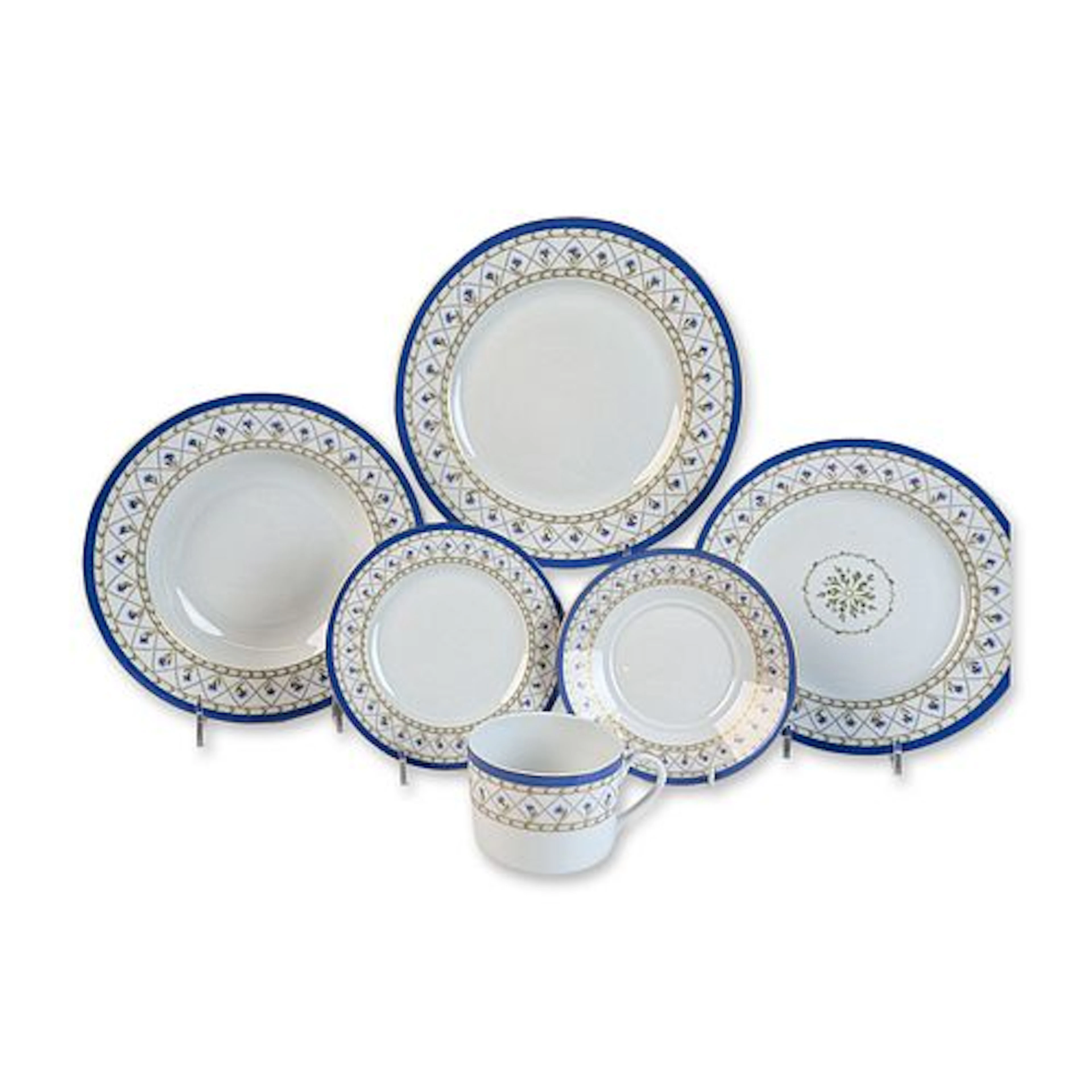 6pc Haviland Limoges Val de Loire Porcelain Place Setting