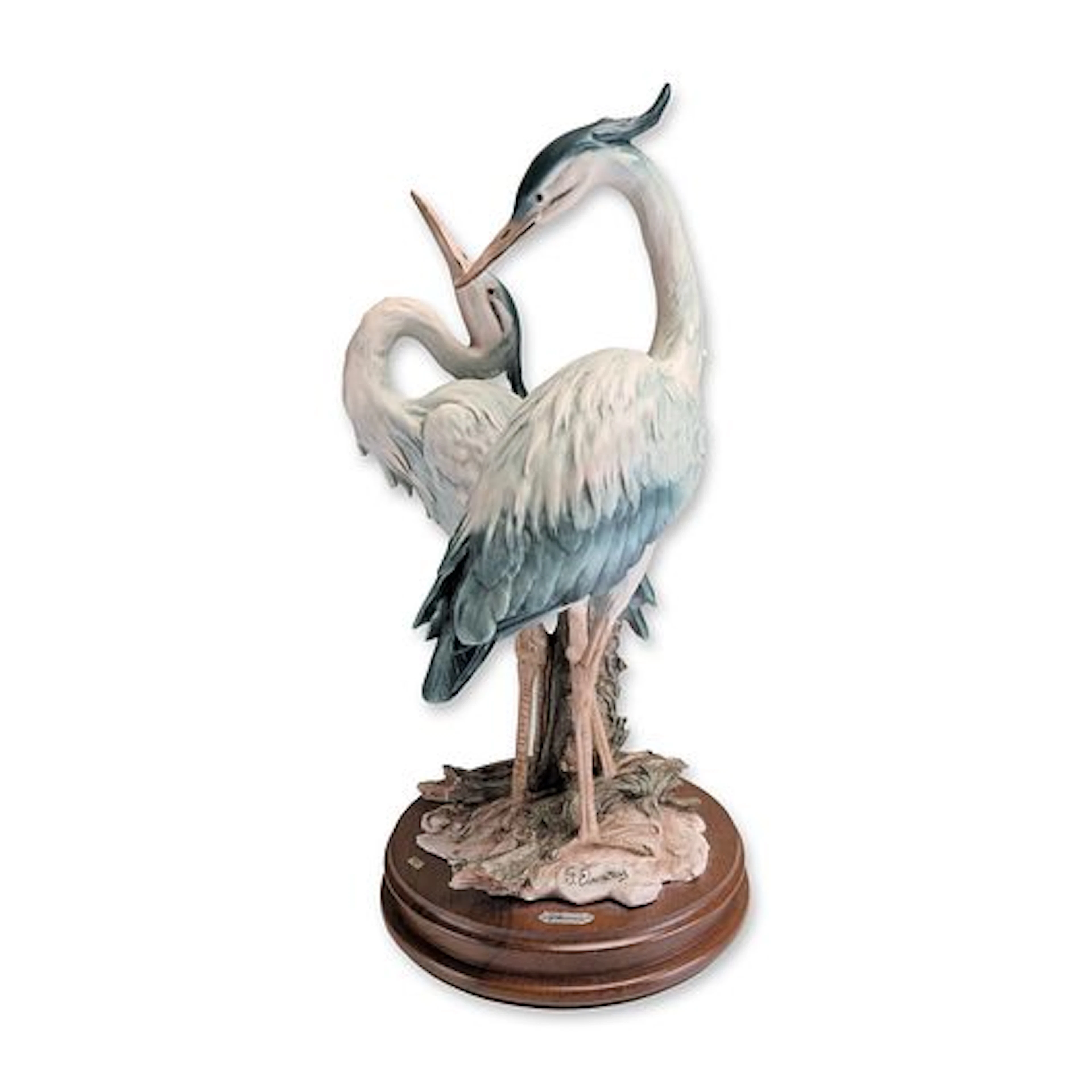 Giuseppe Armani Italian Porcelain Sculpture, Courting Great Blue Herons 283C