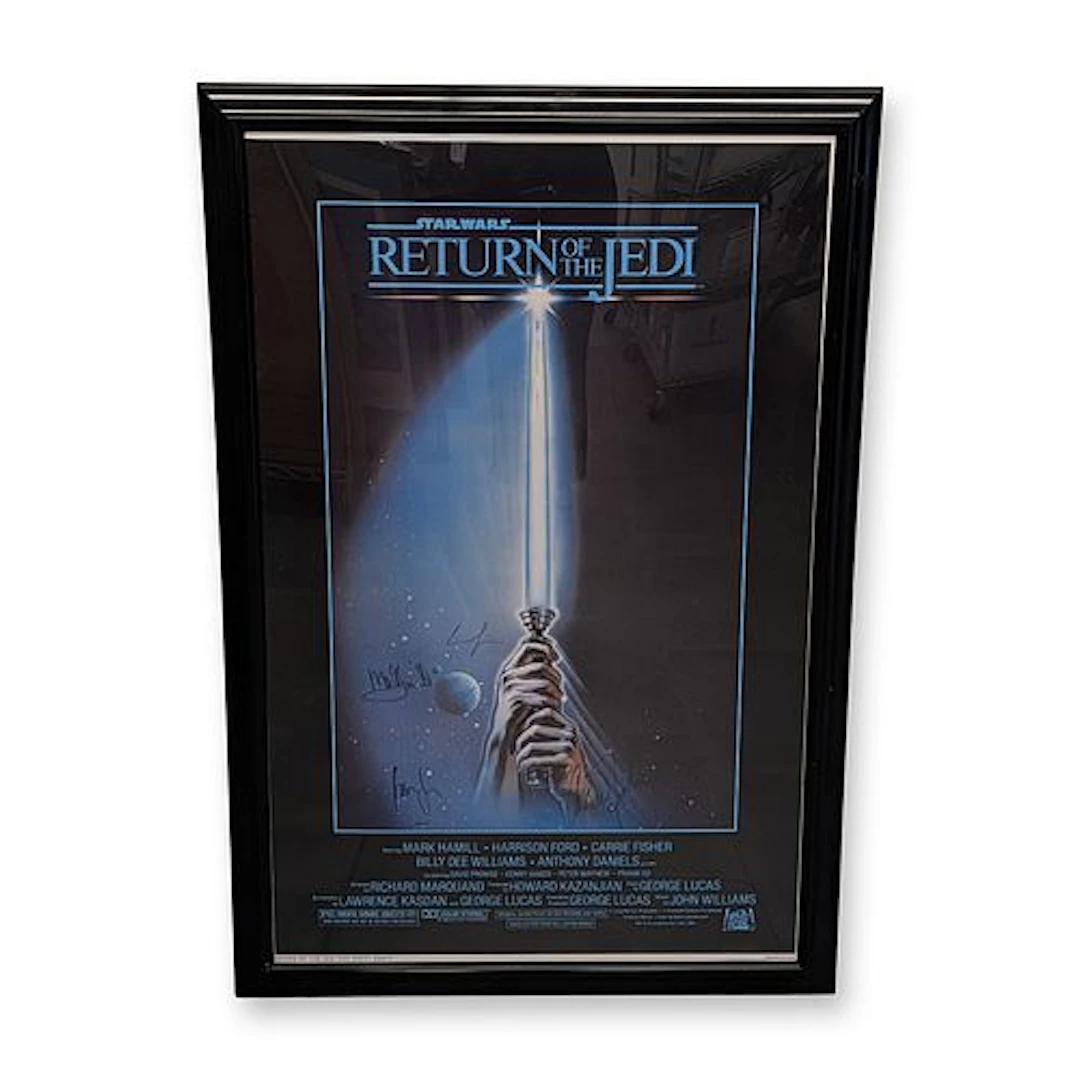 Autographed Star Wars Return of the Jedi Movie Poster
