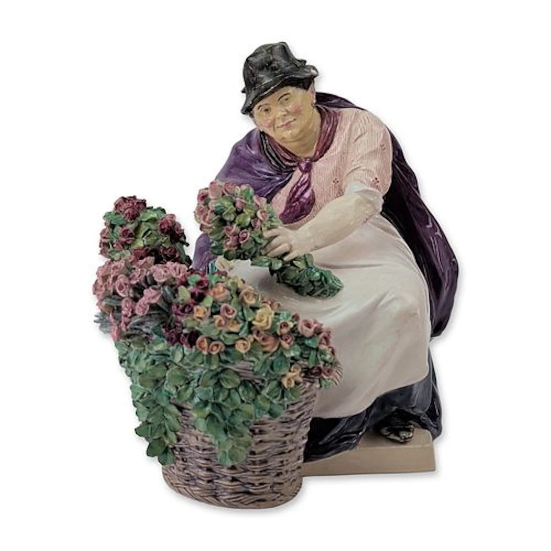 Charles Vyse Chelsea Pottery Figurine, The Picadilly Rose Woman