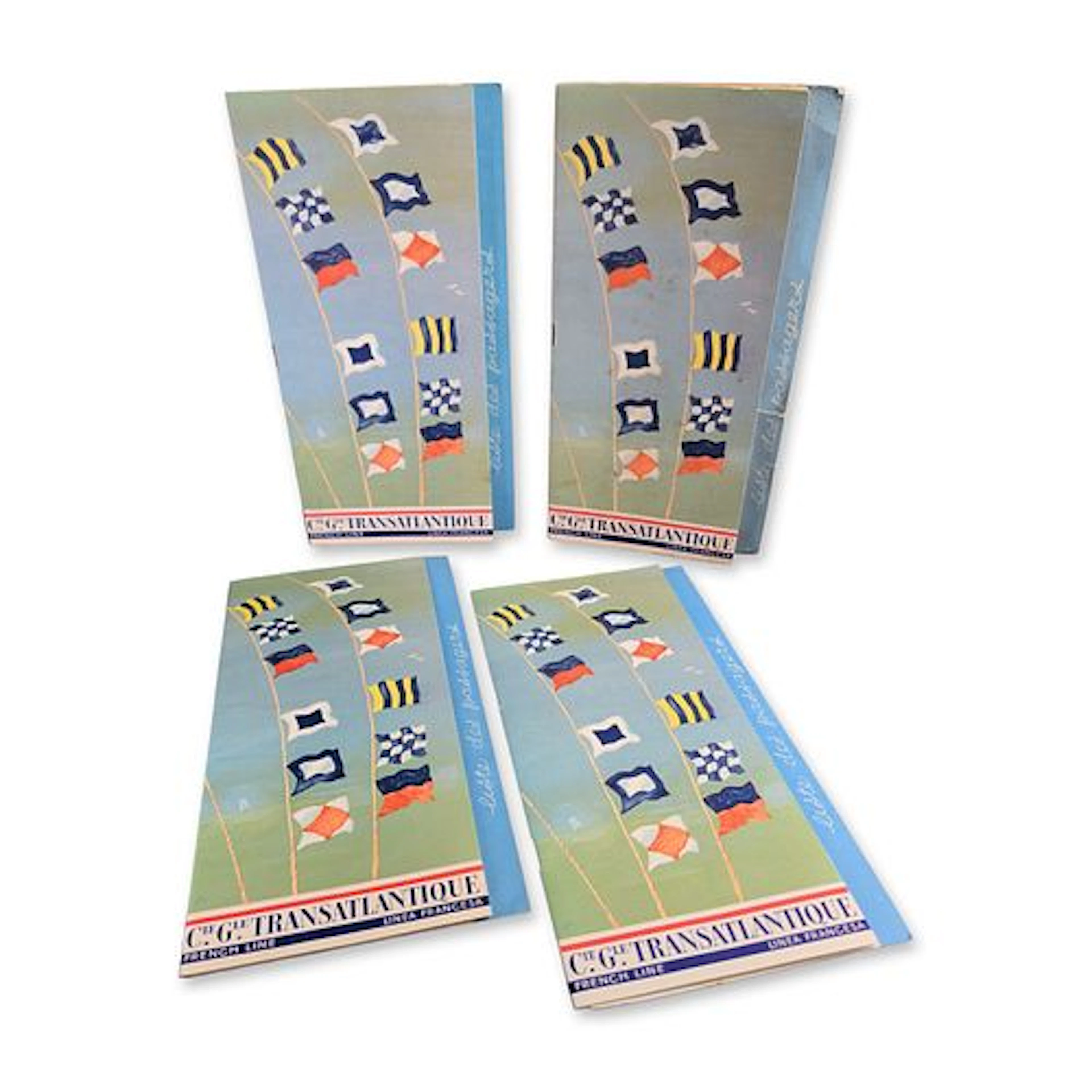 4pc French Line SS France Passenger Lists