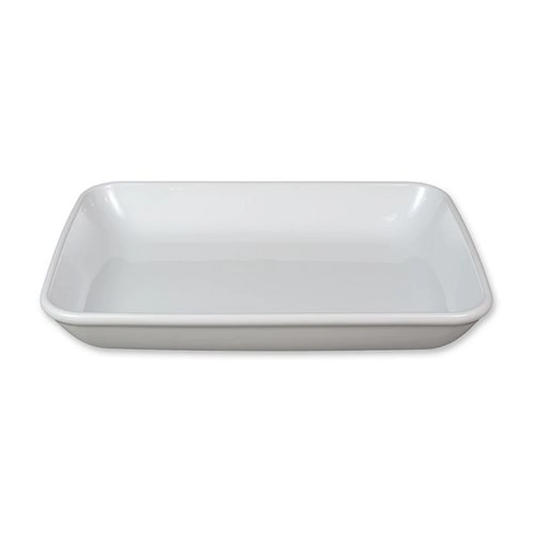 Michael Aram Rectangular White Glazed Ceramic Serving Platter