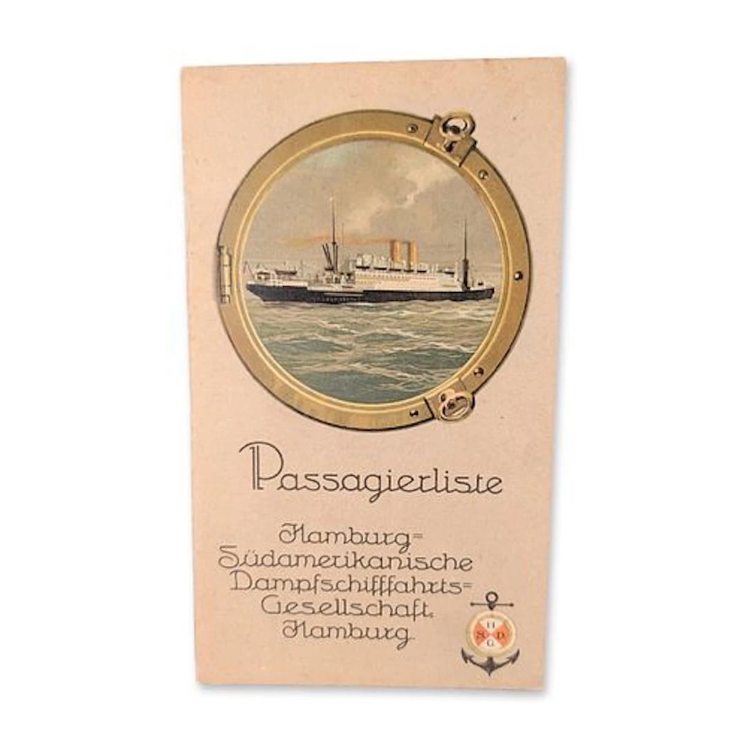 1914 Cap Trafalgar SS Maiden Voyage Passenger List