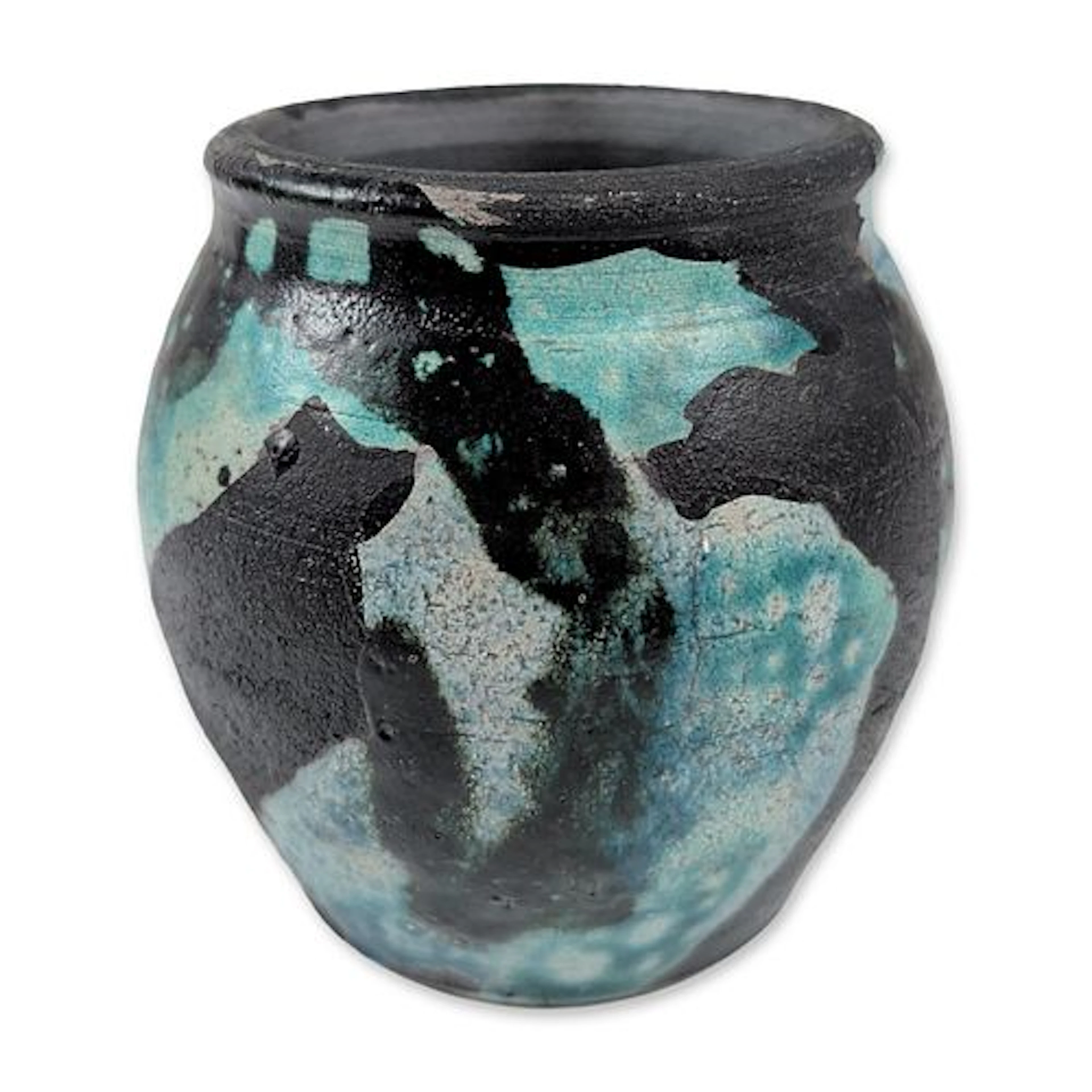 Studio Pottery Stoneware Fat Lava Vase