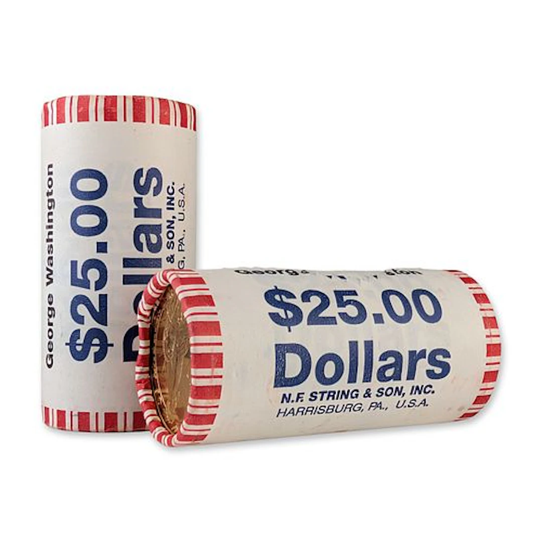 2pc 2007 US Presidential Twenty-Five-Dollar Coin Rolls, George Washington