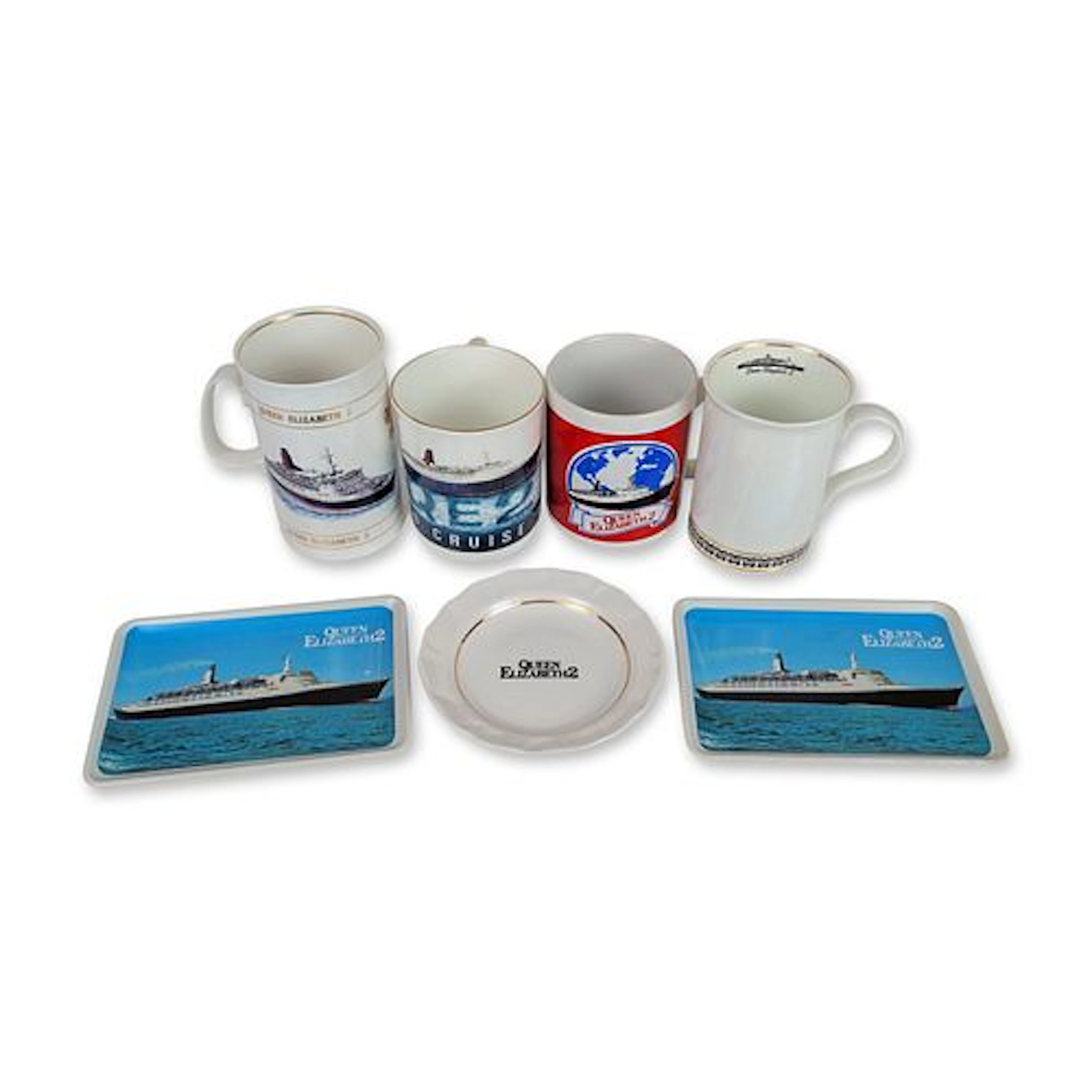 7pc Collection of Queen Elizabeth 2 Souvenir Ware