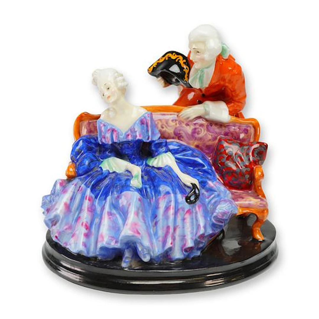 Royal Doulton by Leslie Harradine Figurine, Tete a Tete HN799