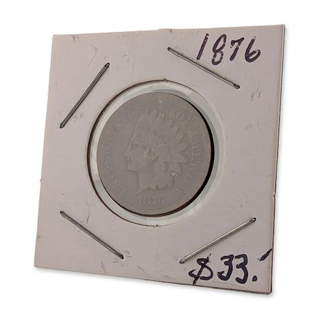 1876 US Indian Head One Cent Coin