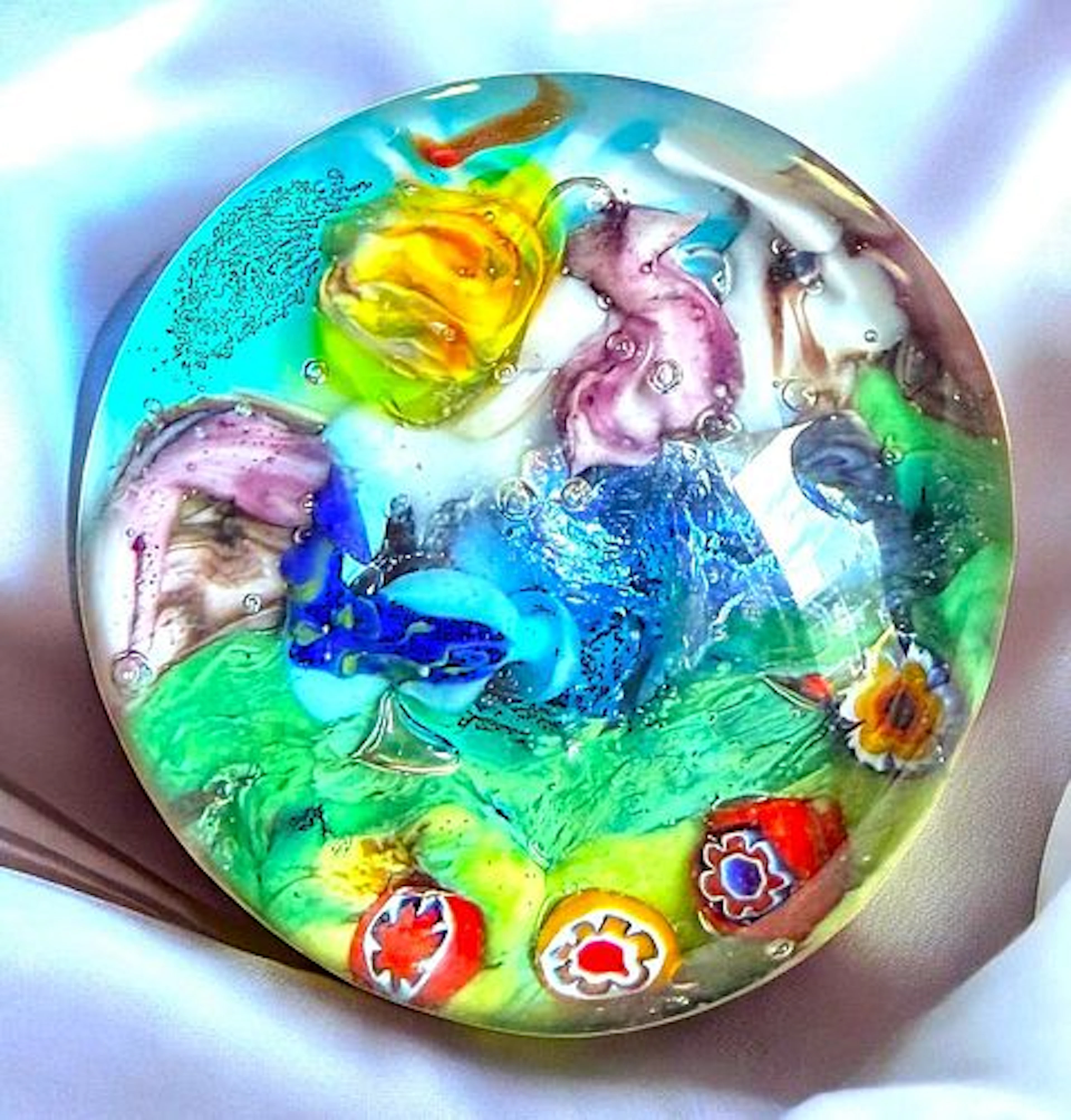 A DIVISION THREE STUDIO GLASS BUTTON