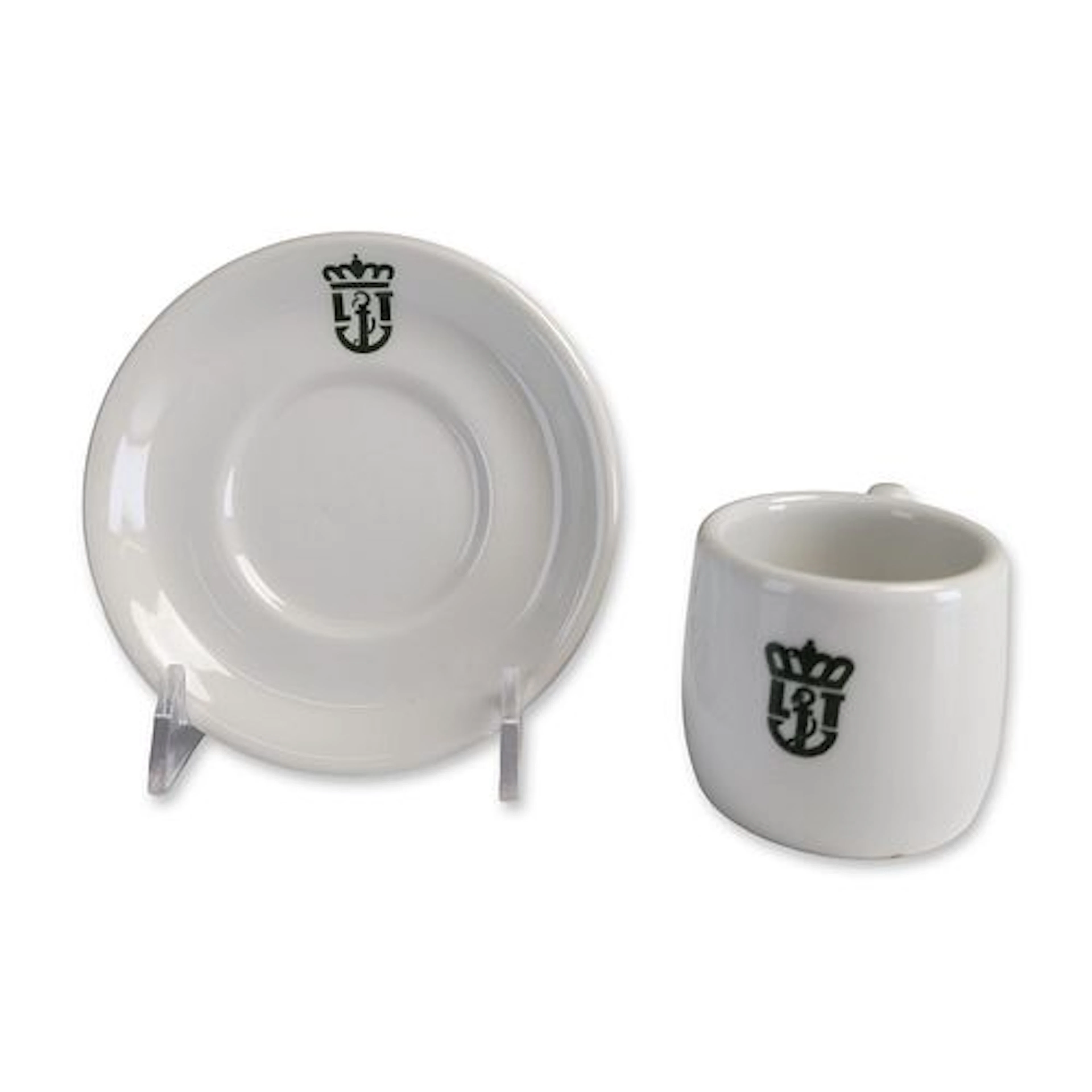 2pc Richard Ginori Lloyd Triestino Shipping Company Porcelain Demitasse
