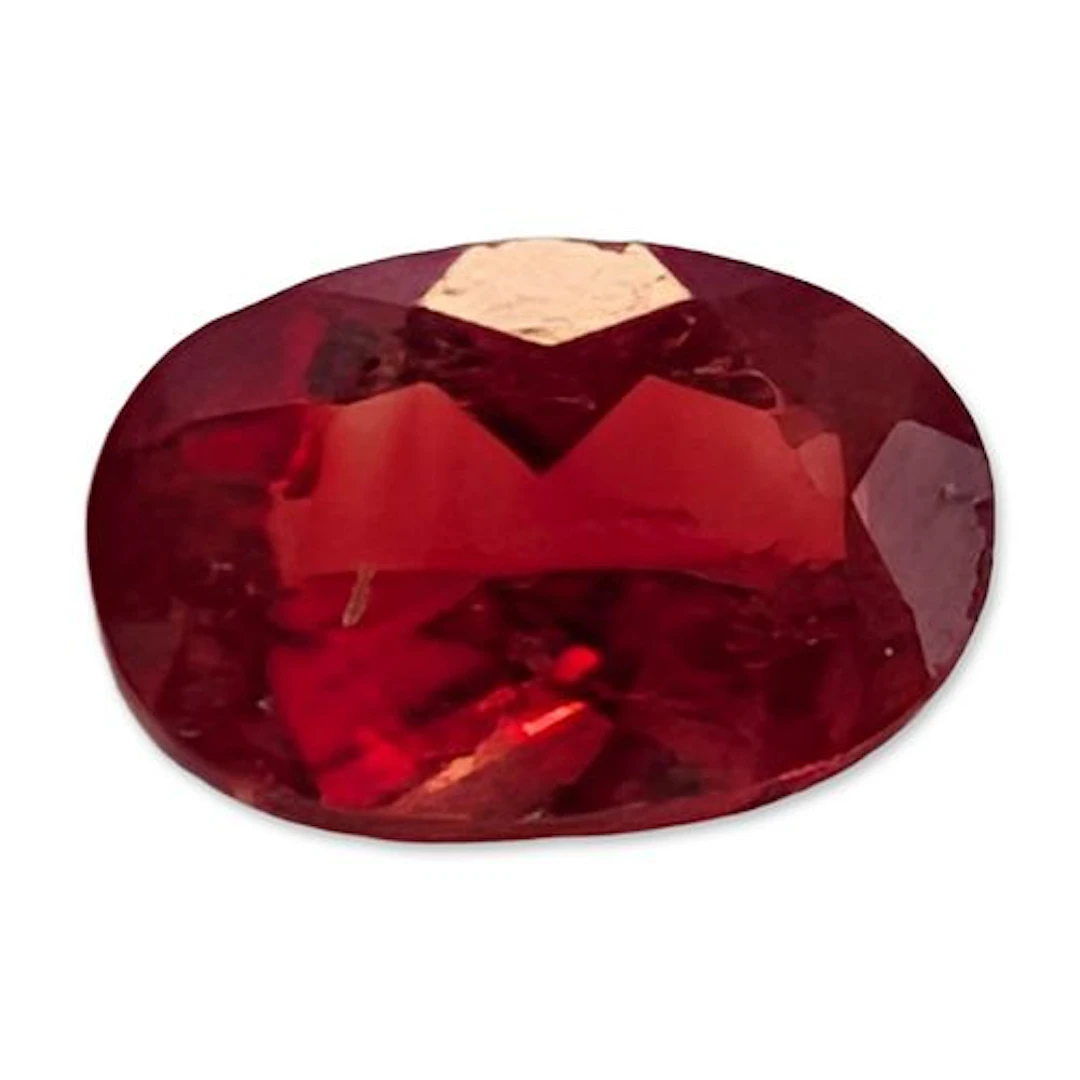 Loose Oval Mixed Cut Red Stone