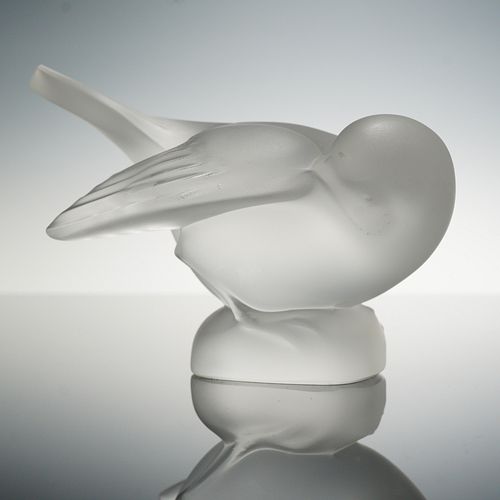 Lalique France Frosted Crystal Figurine, Sparrow