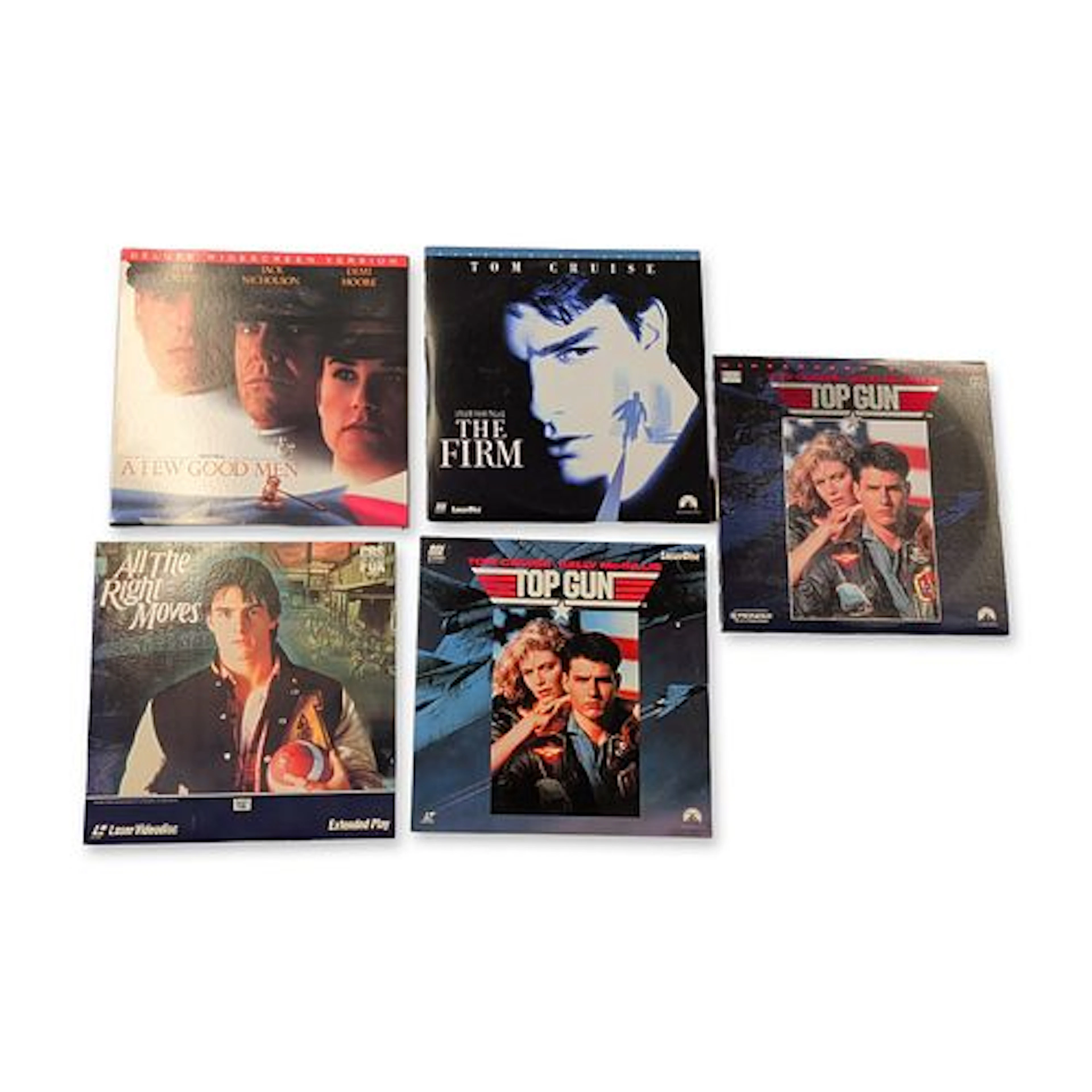 A Collection of Tom Cruise LaserDisc Films Including Top Gun and A Few Good Men