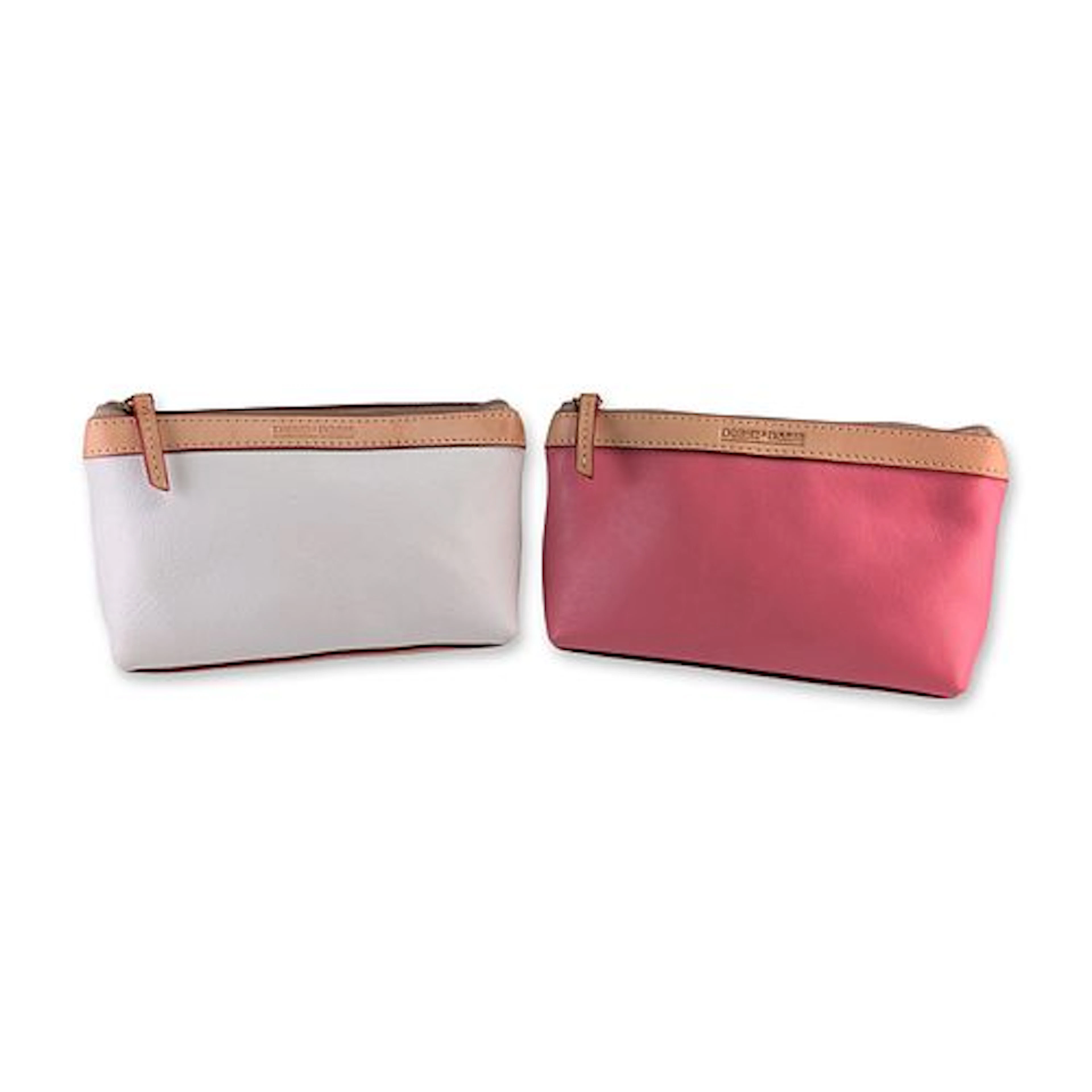 2pc Dooney & Bourke Pebbled Leather Cosmetic/Travel Pouches
