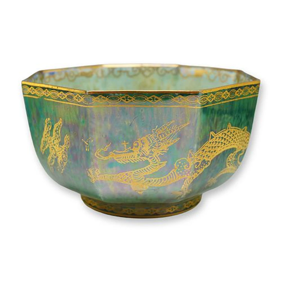 Wedgwood Fairyland Lustre Octagonal Bowl, Rain Dragon Z4831