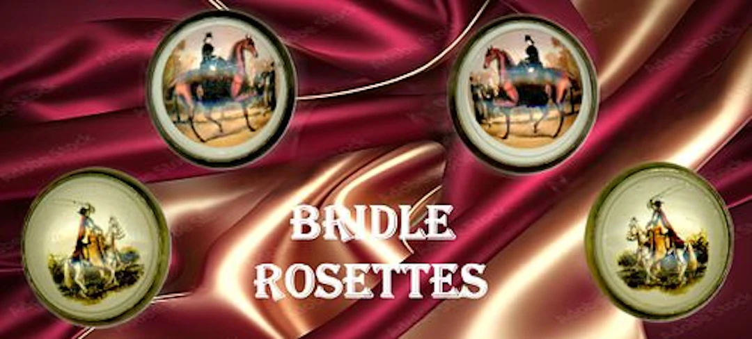 A SMALL SELECTION OF BRIDLE ROSETTES
