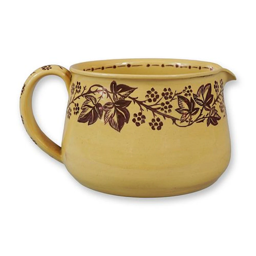 Signed Wedgwood Glazed Caneware Squat Pitcher