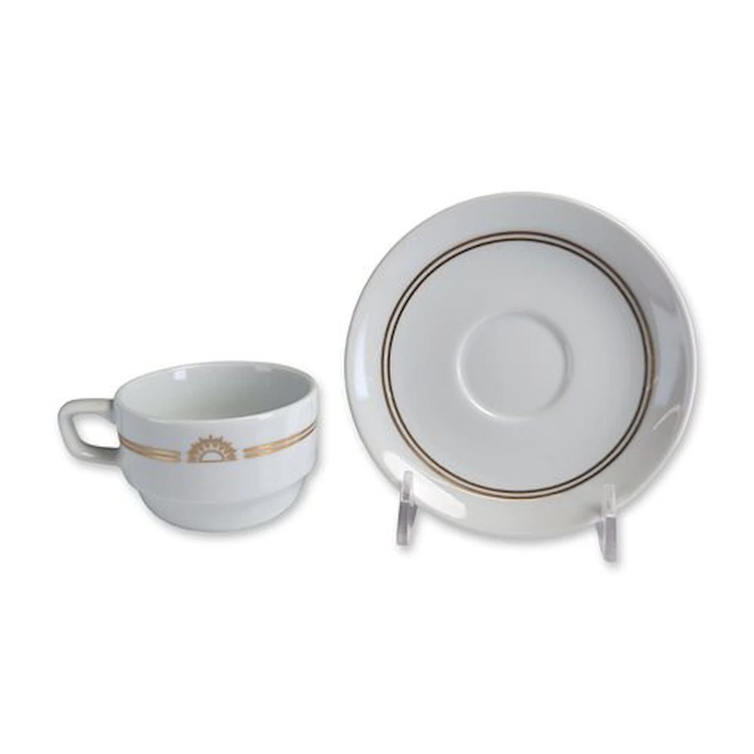 2pc Chinacraft Royal Porcelain P&O Canberra Teacup and Saucer