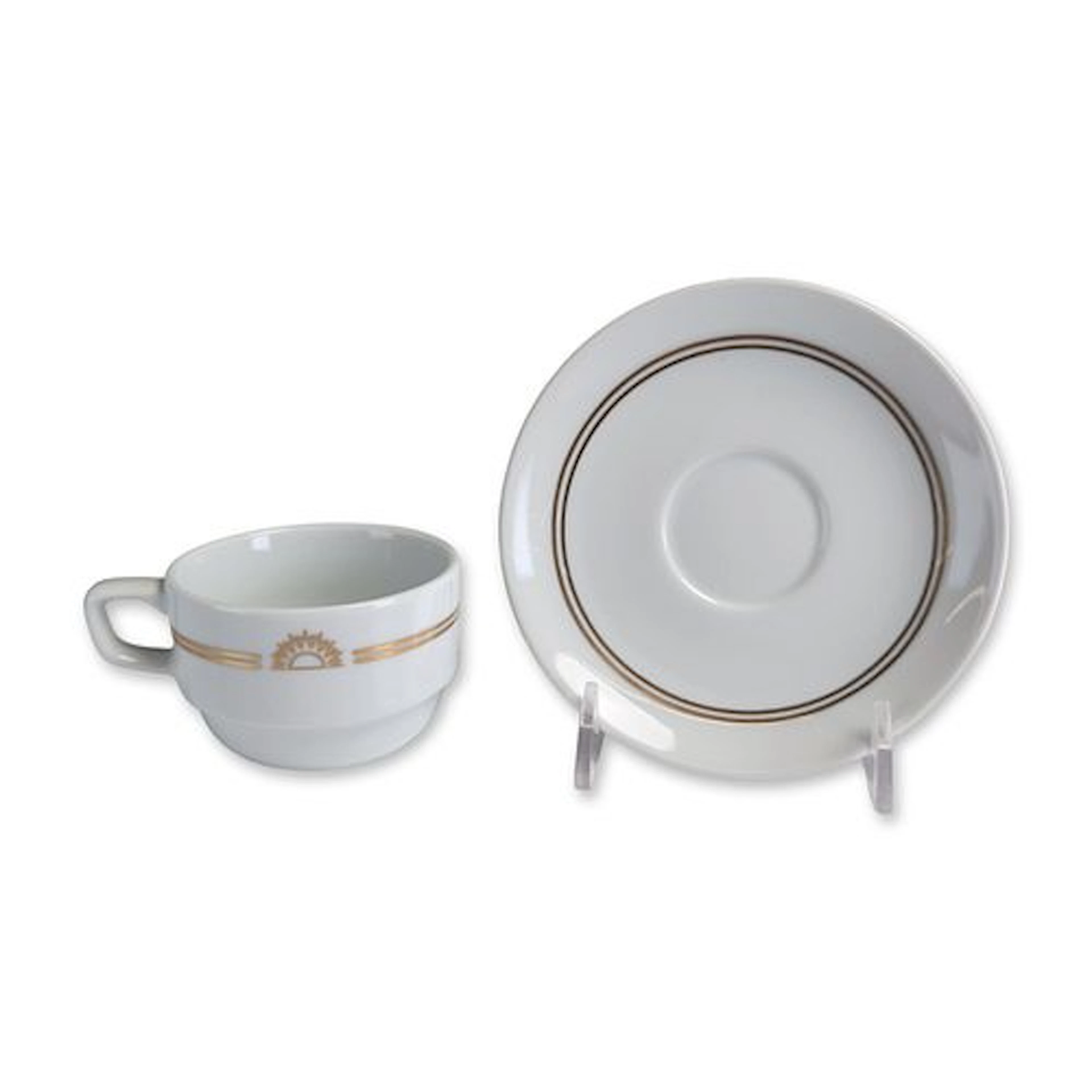 2pc Chinacraft Royal Porcelain P&O Canberra Teacup and Saucer