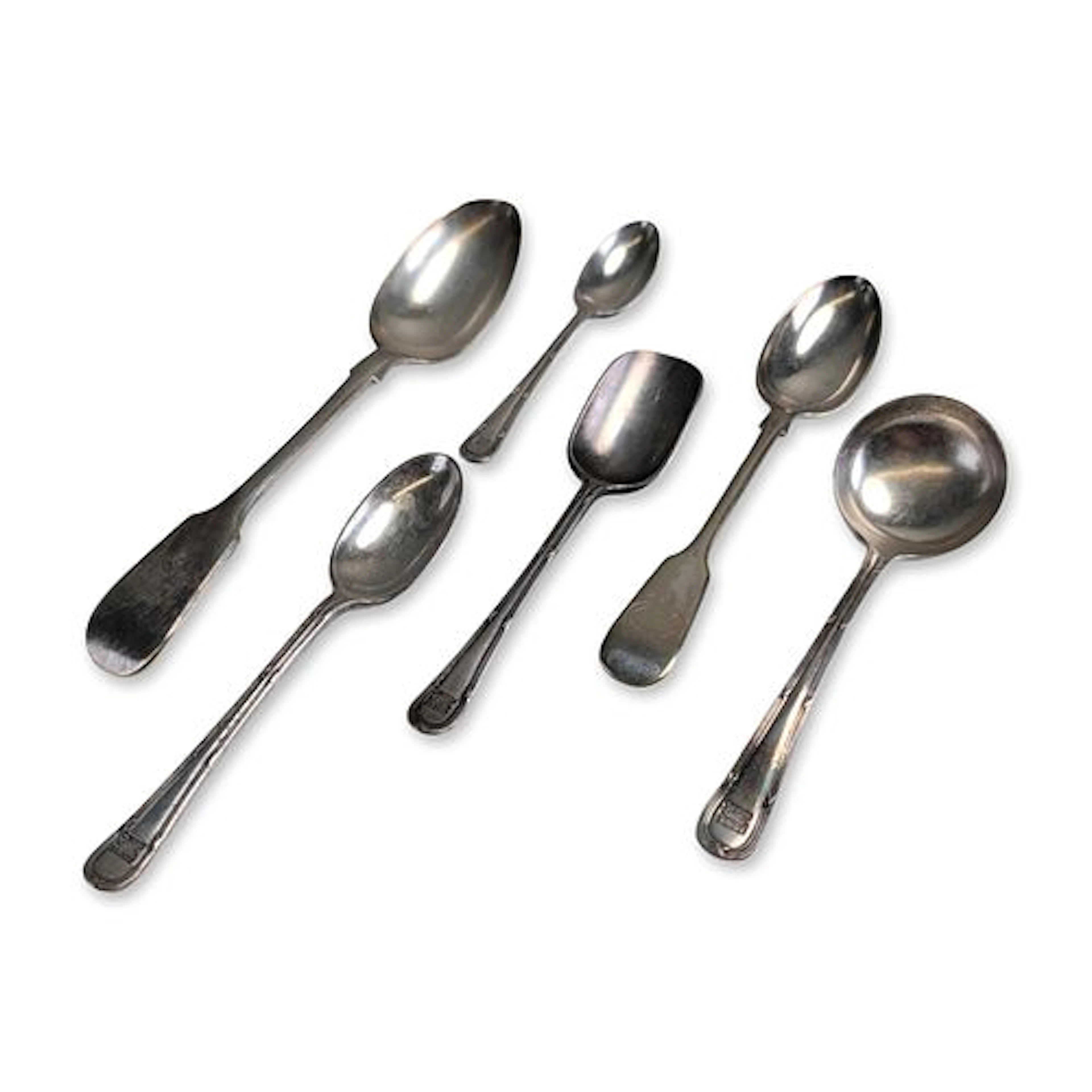 6pc Canada National Steamships & Canada Shipping Co. Silver-Plated Spoons