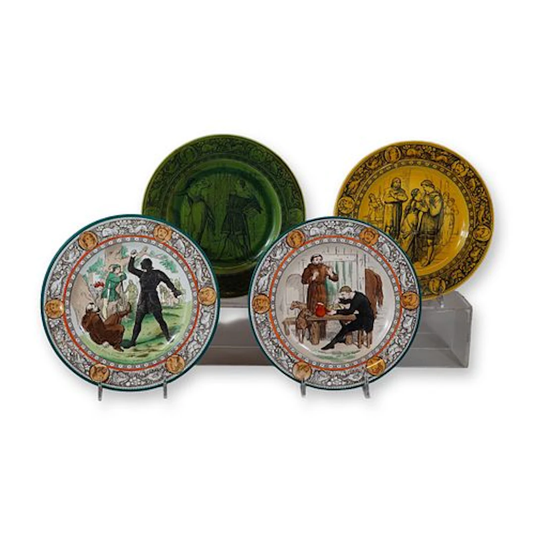 4pc Wedgwood Ivanhoe Series Earthenware Plates