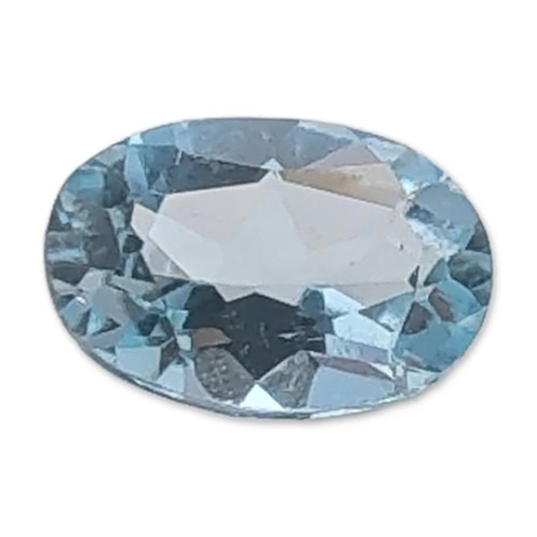 Oval Cut Light Blue Topaz Gemstone