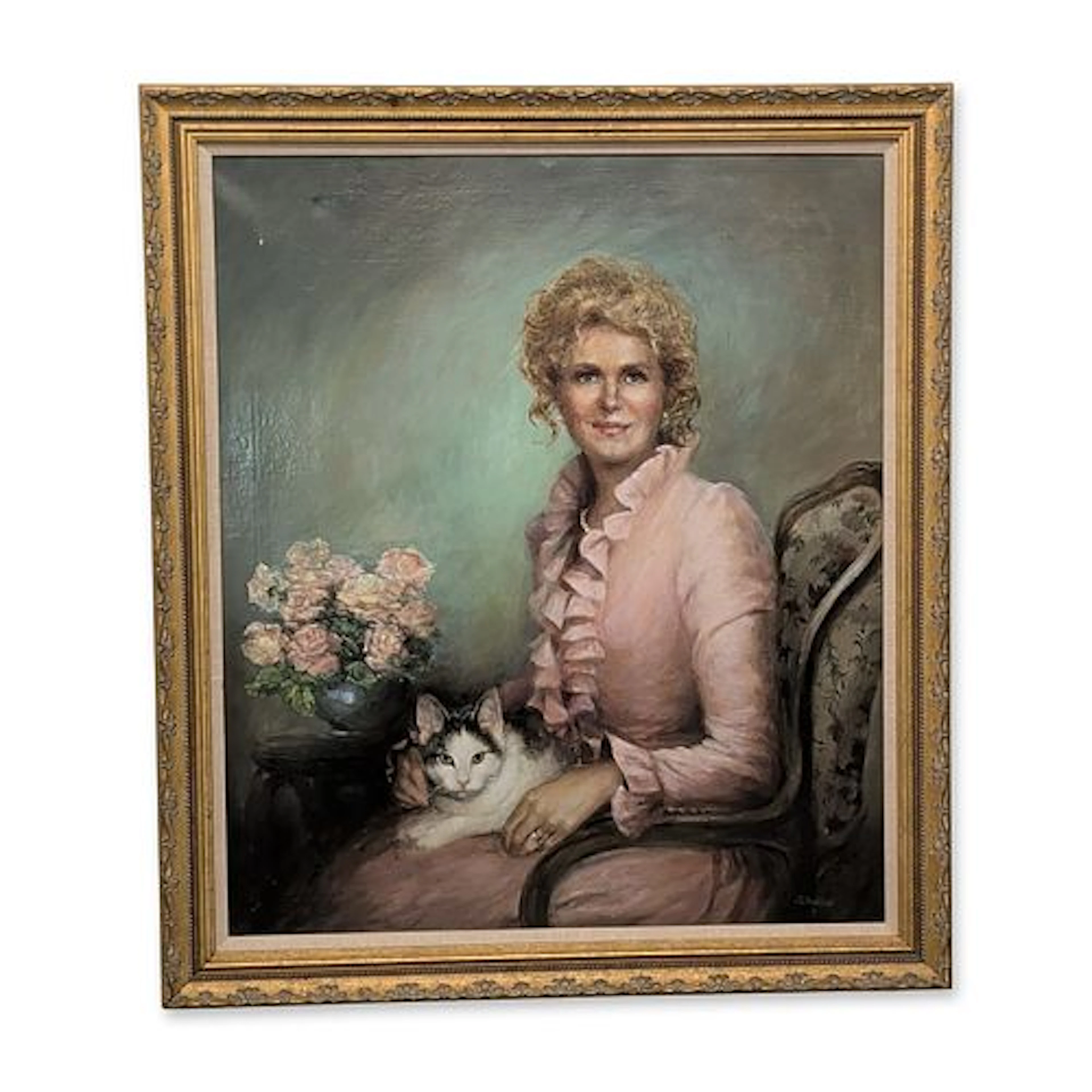 Kaethe Hoeltzell (American 1925-2013) Oil on Canvas, Elegant Lady