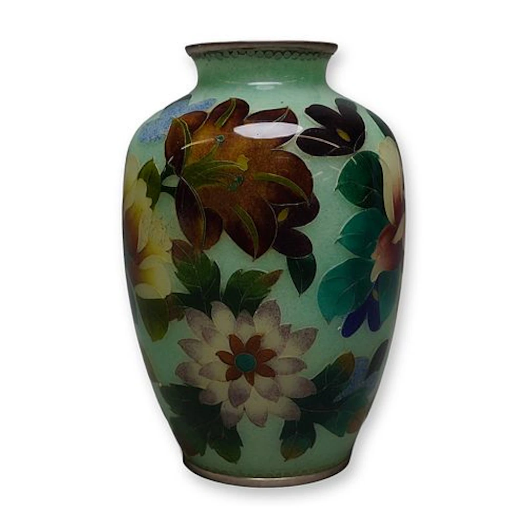 Japanese Plique-a-Jour Cloisonne Flower Vase