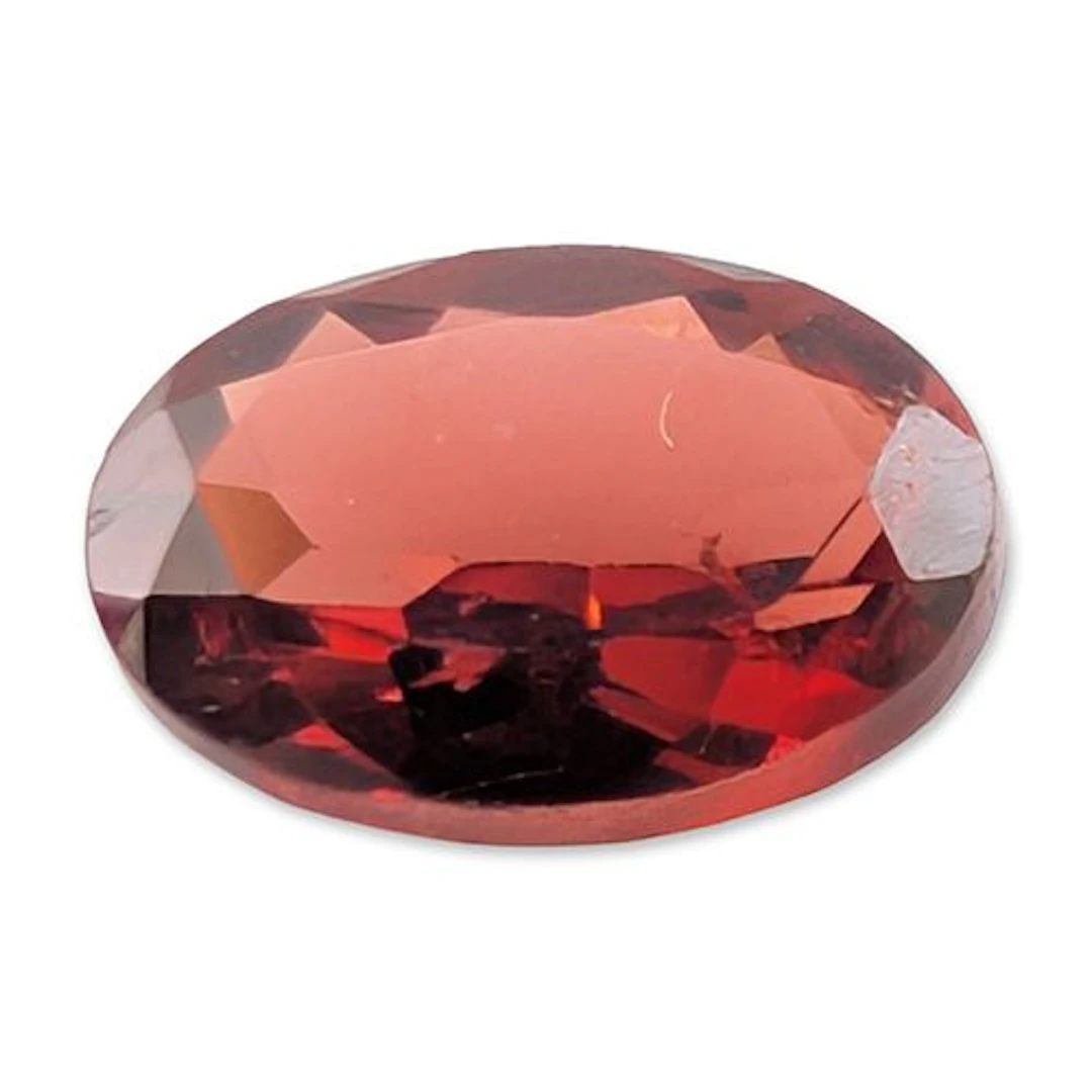 Oval Faceted Red Garnet Gemstone