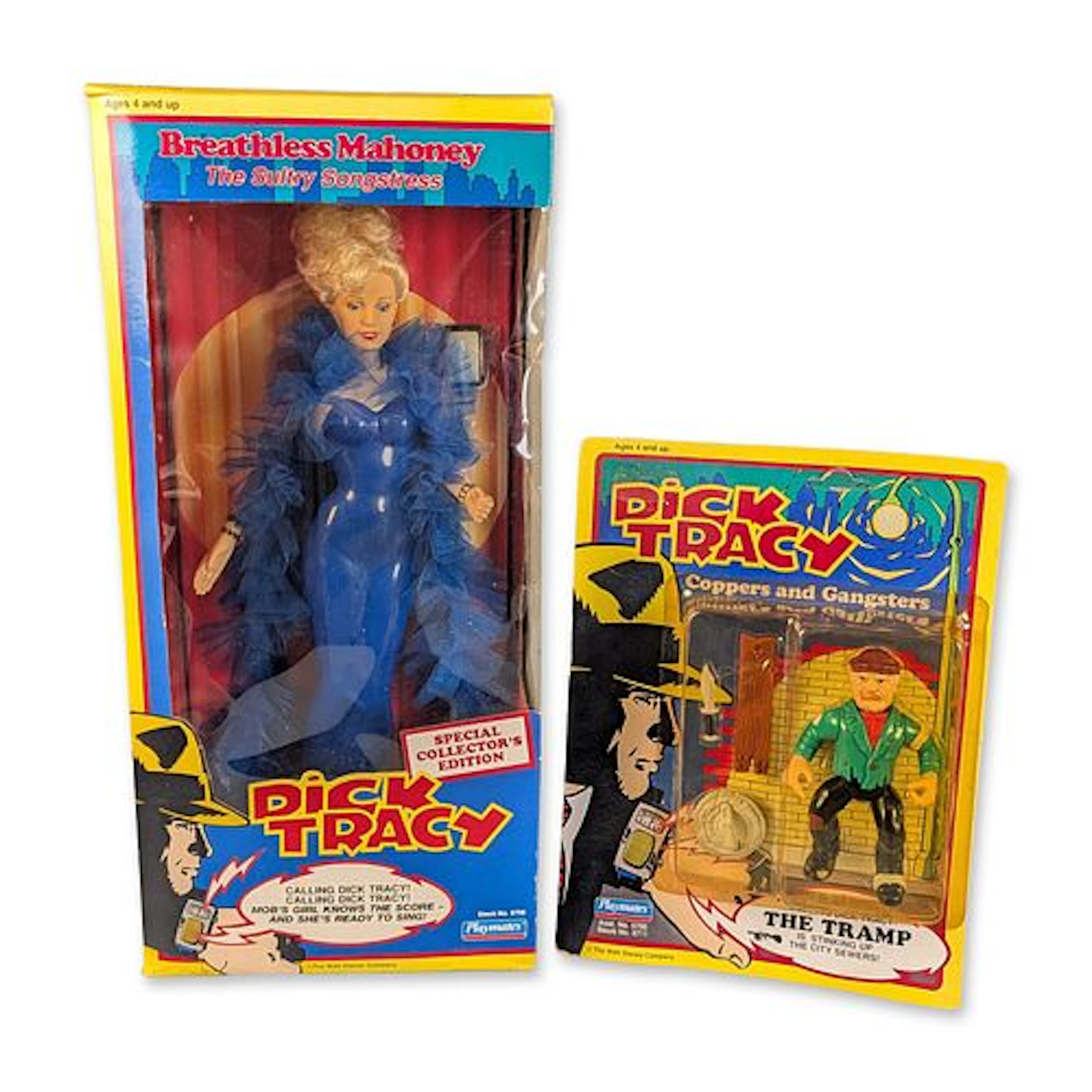 Two Playmates Toys Dick Tracy Action Figures in Original Packaging