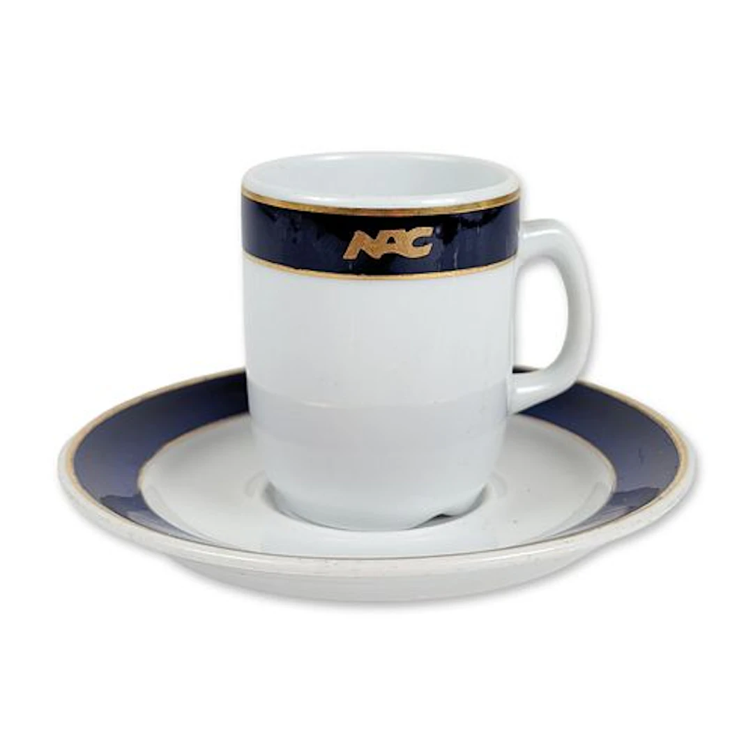 Porsgrund Norwegian American Cruises Coffee Cup and Saucer Set