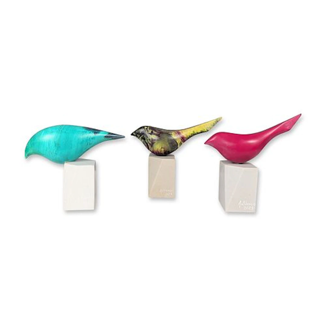 3pc A. Blanco Resin Avian Figurines