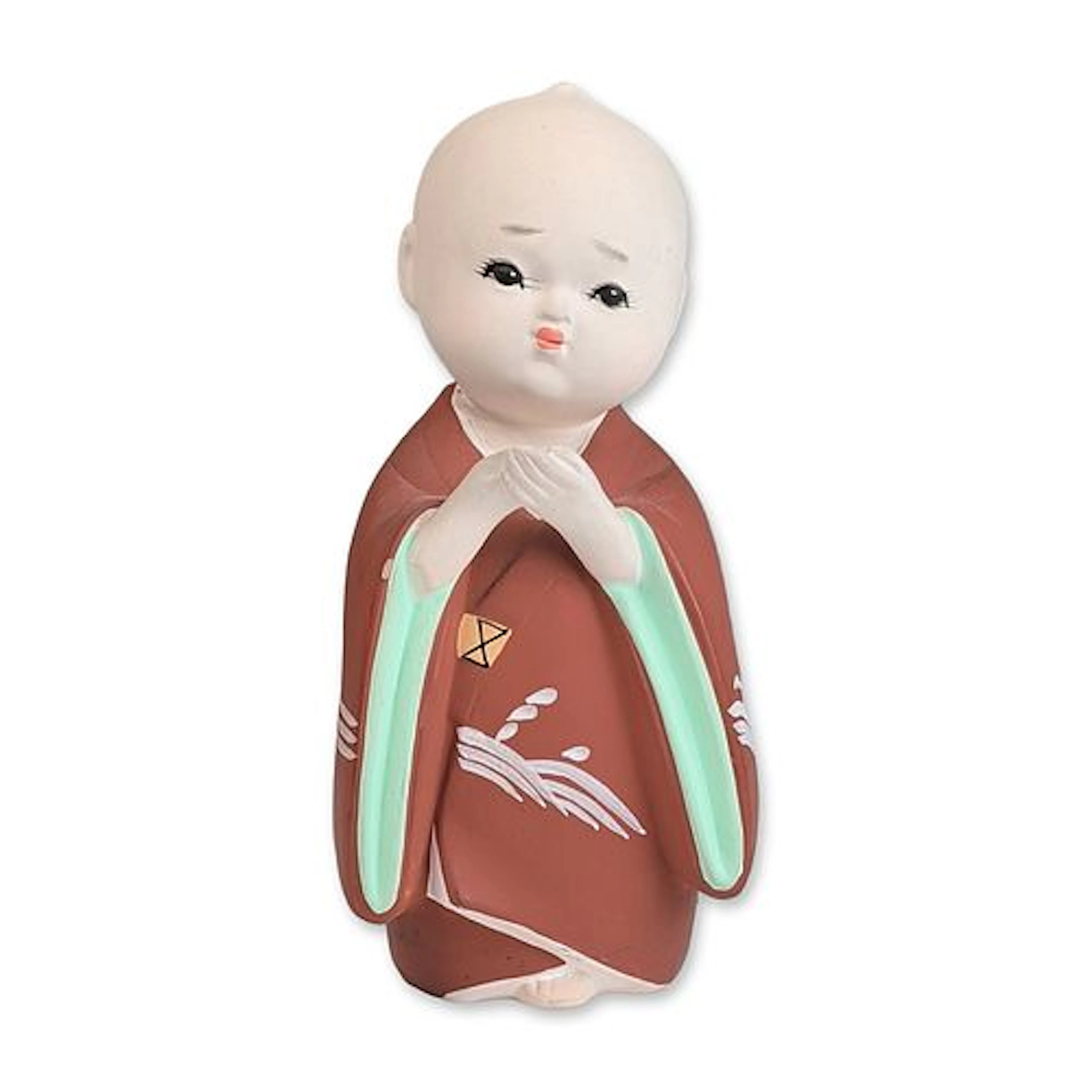 Gumps Japanese Hakata Earthenware Monk Figurine