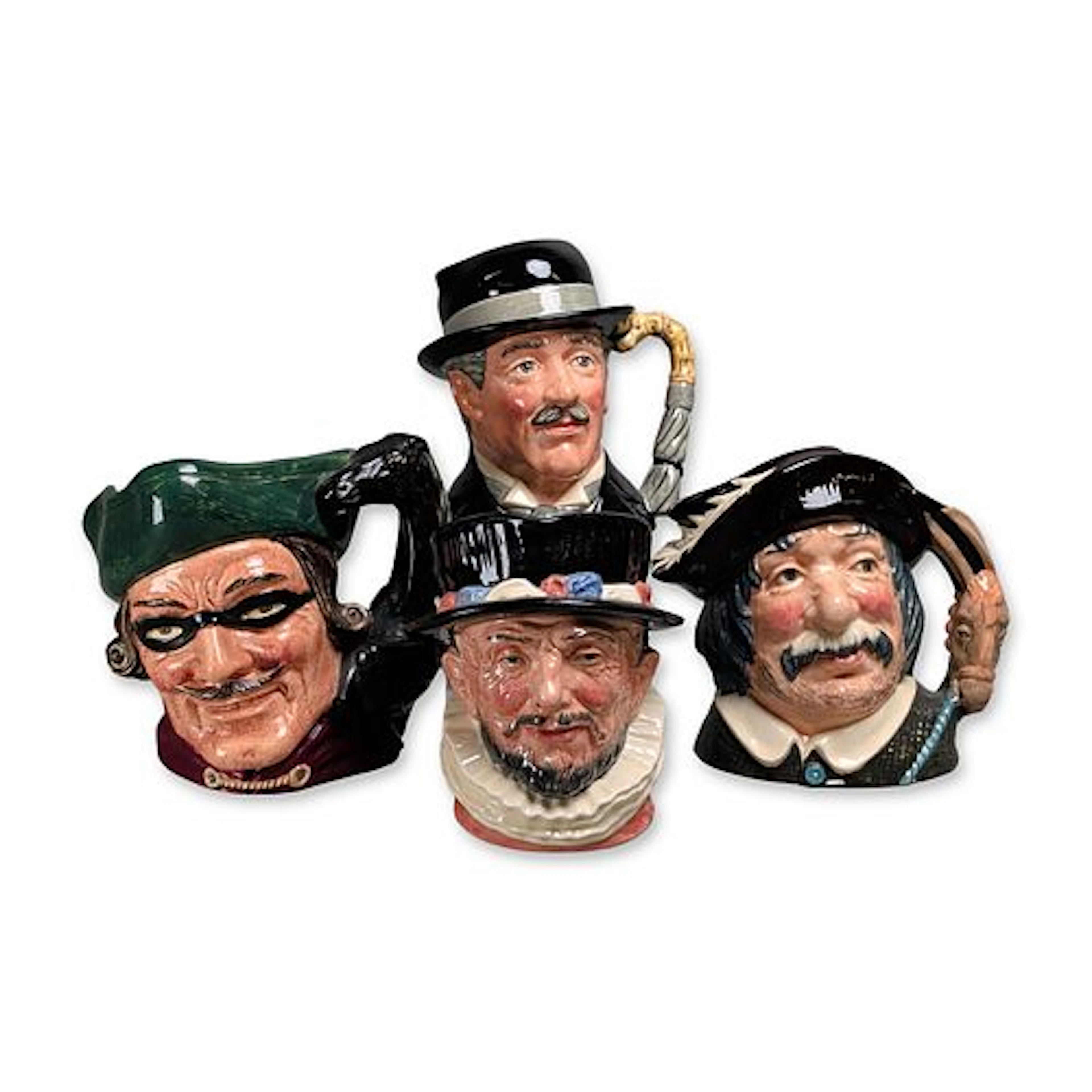 4pc Royal Doulton Ceramic Character Jugs