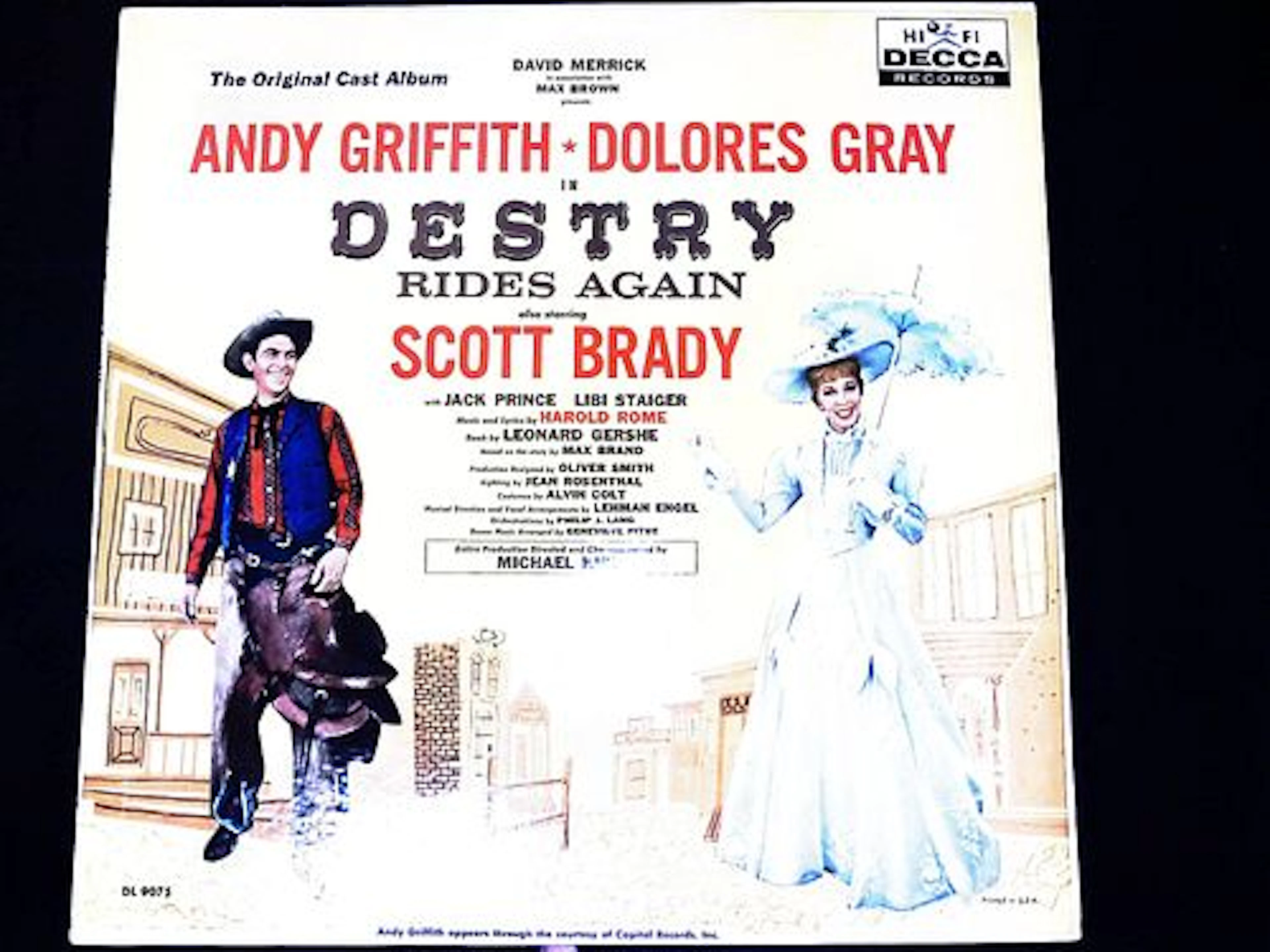 Destry Rides Again Original Broadway Cast Recording Decca DL 9075