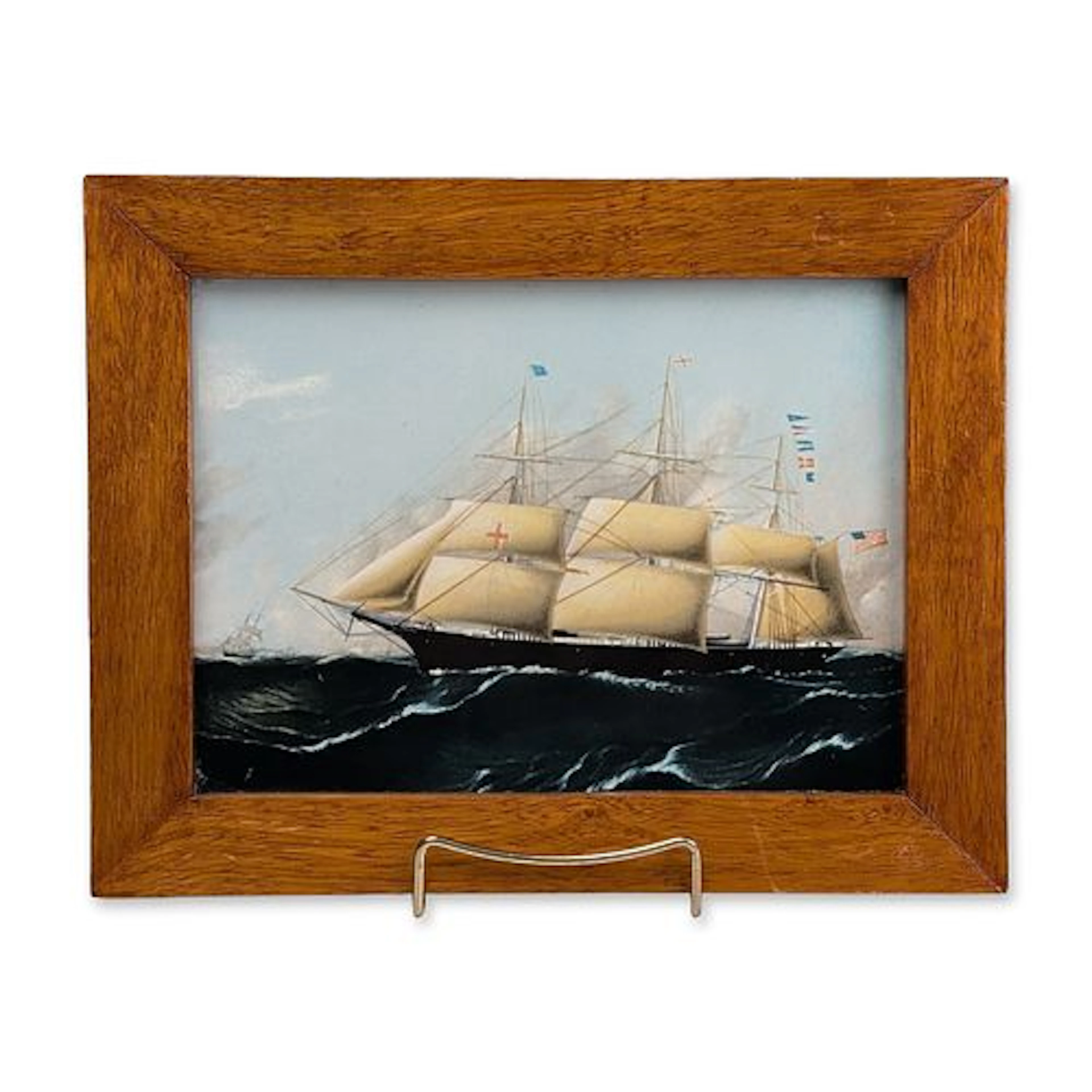Wedgwood of Etruria & Barlaston Framed Porcelain Nautical Tile, Dreadnought