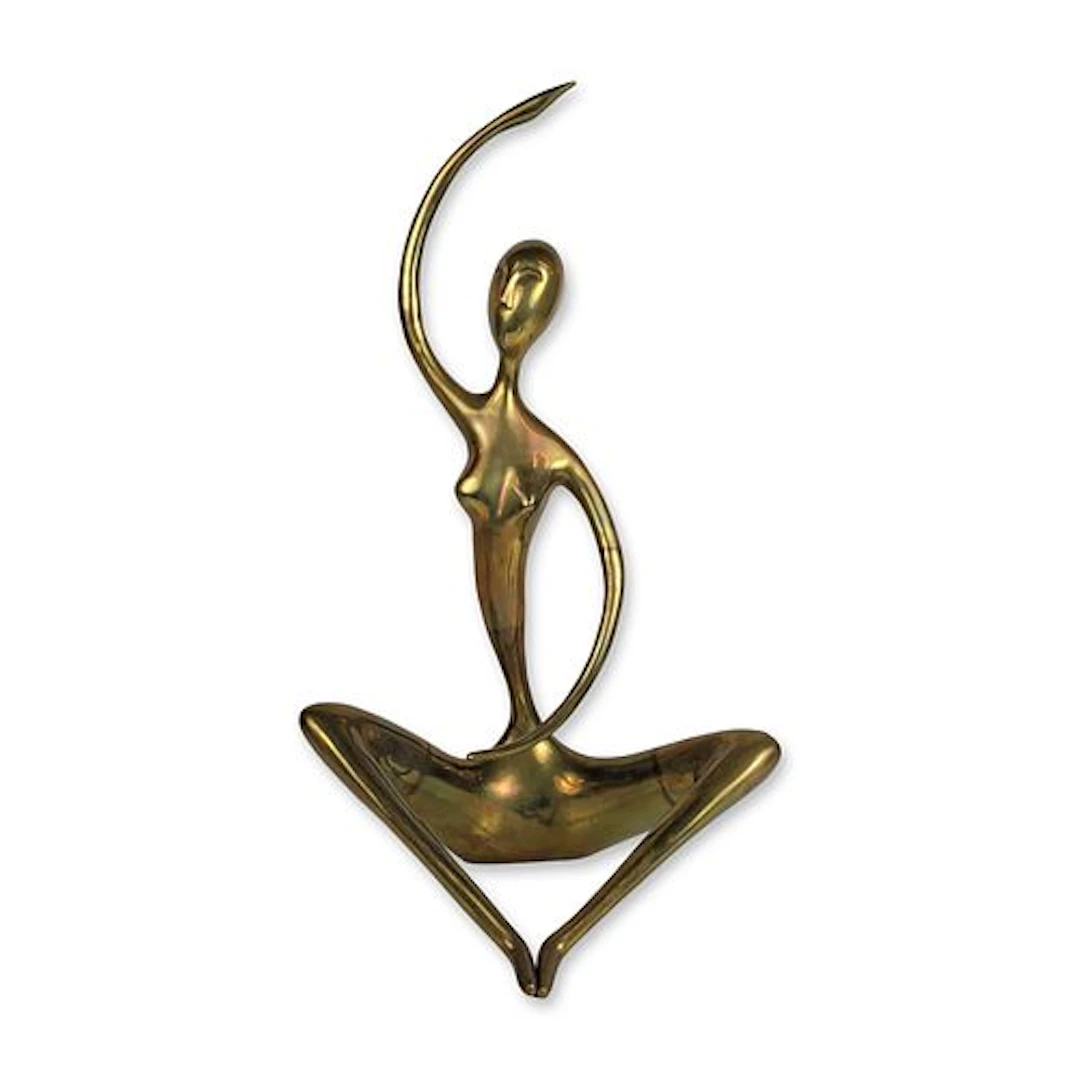 Mid-Century Modern Brass Figural Sculpture