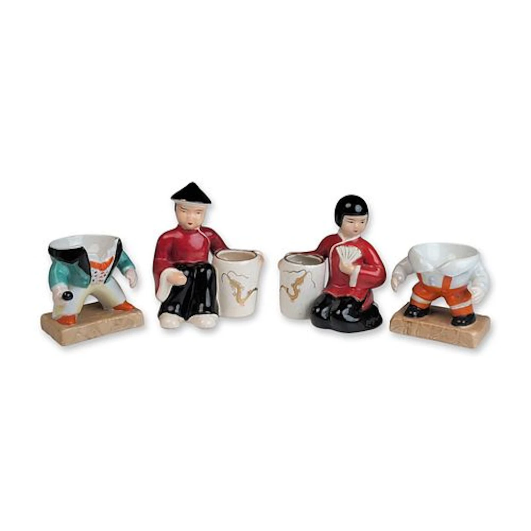 4pc Ardalt and Moriyama Occupied Japan Porcelain Figurine Collection