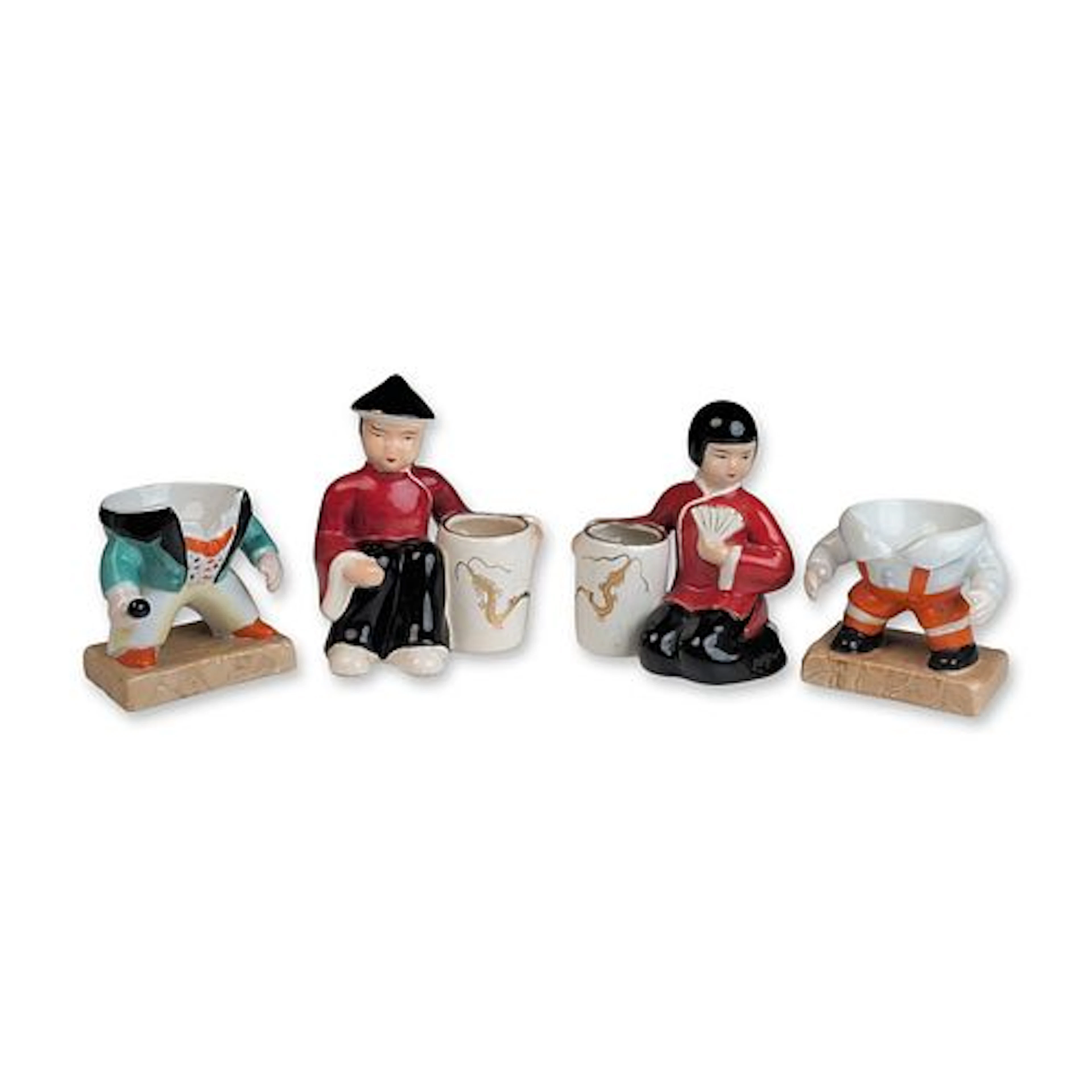 4pc Ardalt and Moriyama Occupied Japan Porcelain Figurine Collection