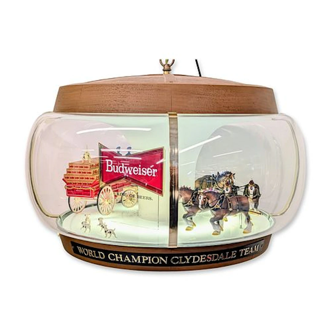 Budweiser World Champion Clydesdale Team Rotating Globe